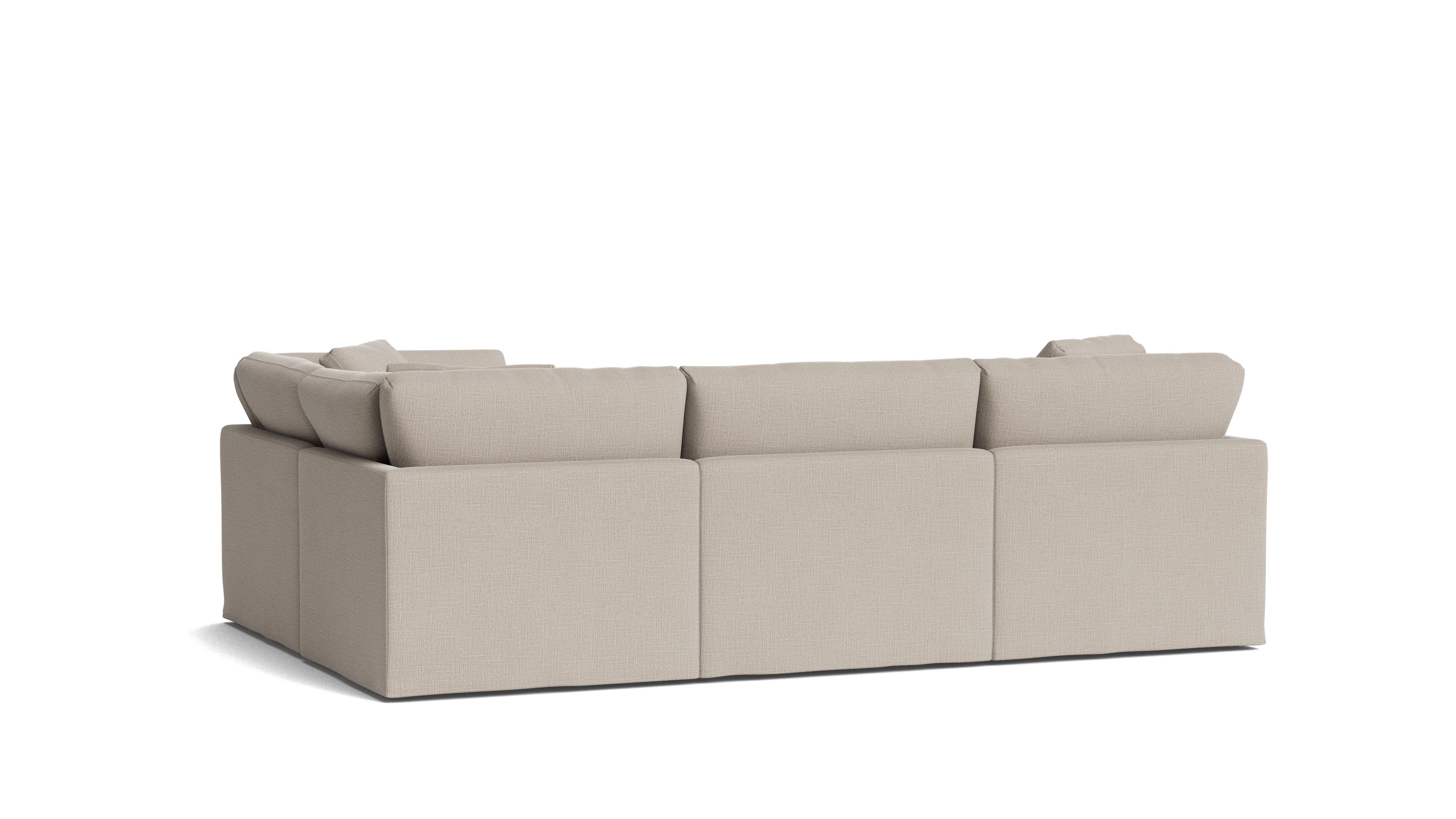 Get Together™ 4-Piece Modular Sectional Closed, Standard, Light Pebble