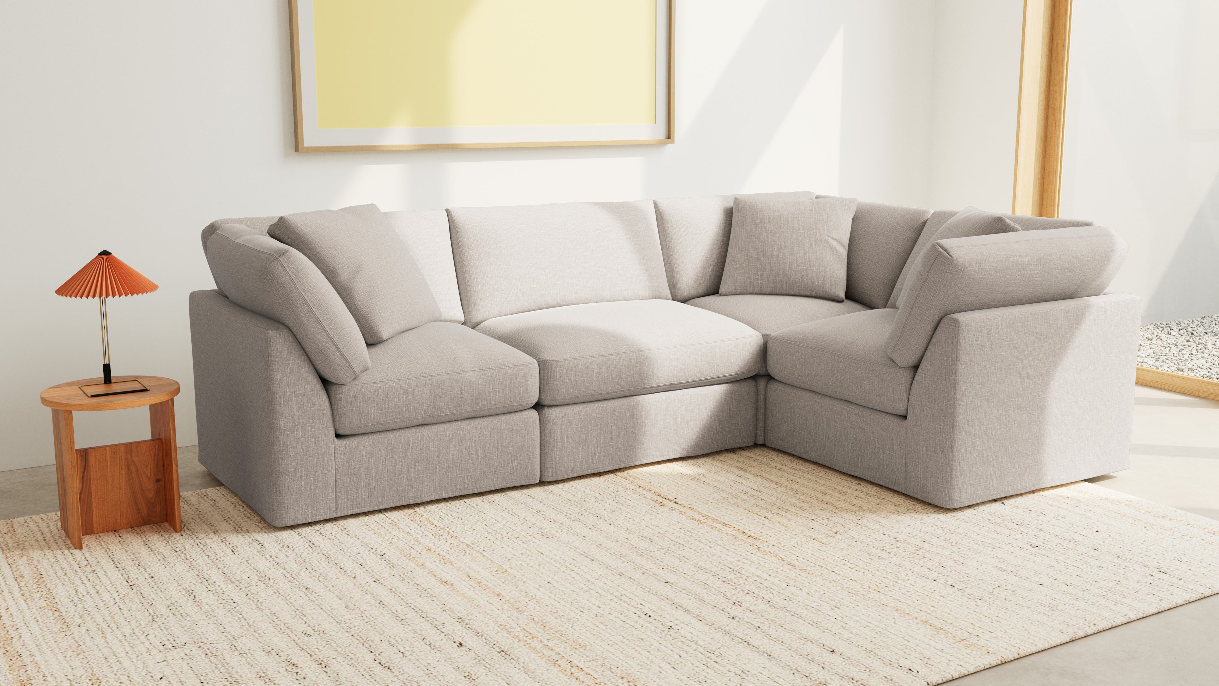 Get Together™ 4-Piece Modular Sectional Closed, Standard, Light Pebble