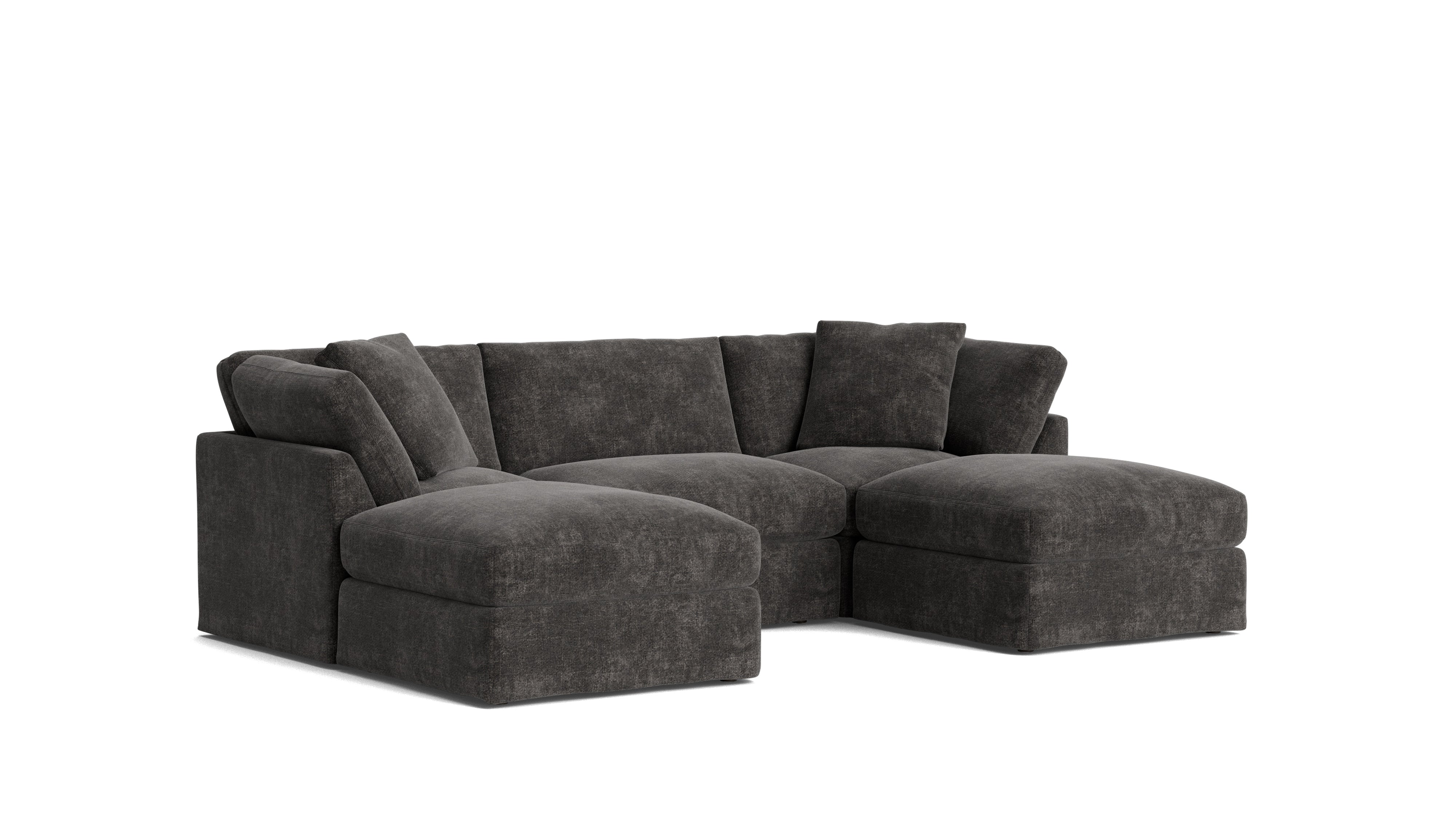 Get Together™ 5 - Piece Modular U - Shaped Sectional, Standard, Truffle - Sundays CompanySEC-YJ-044-003