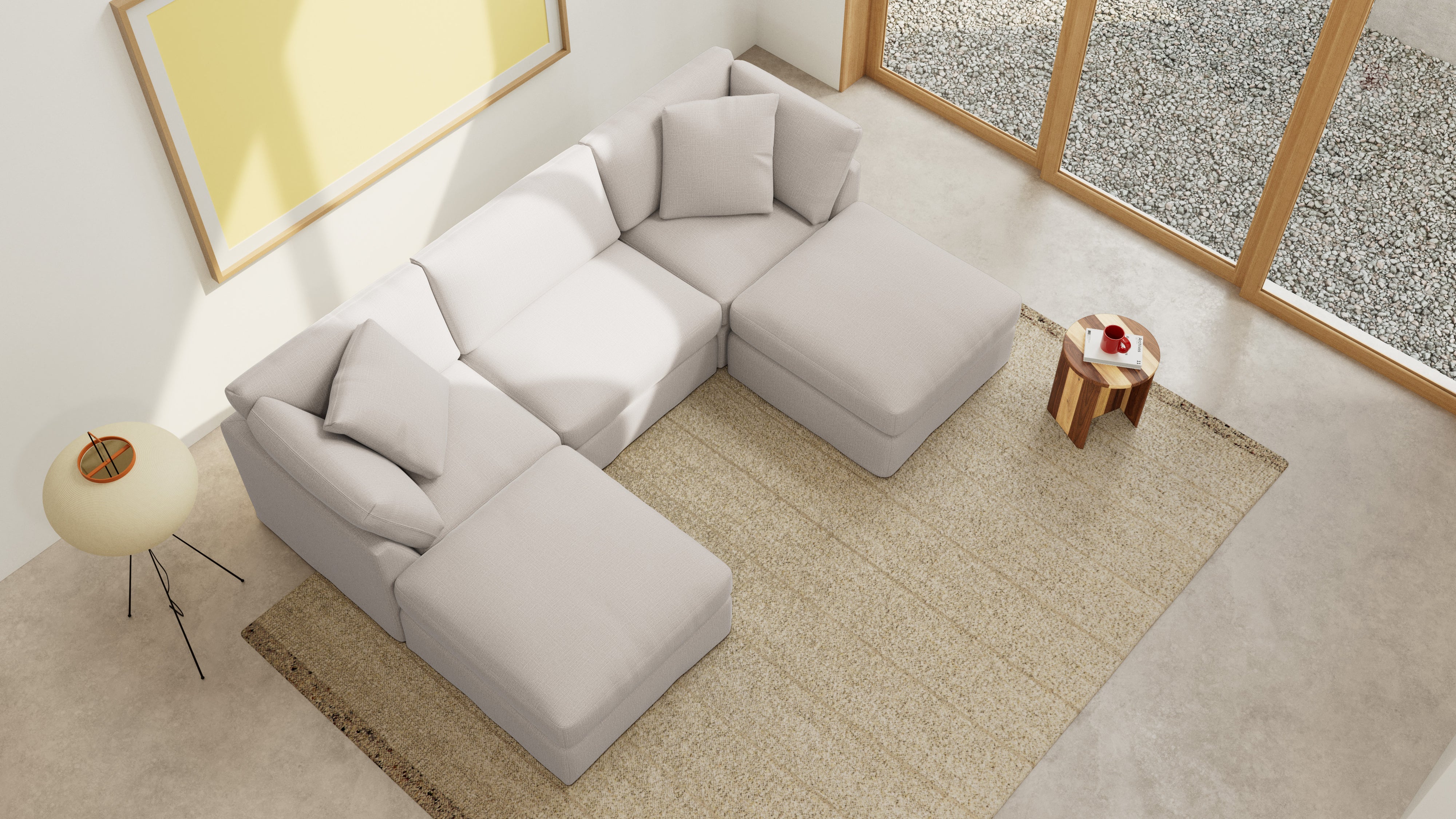 Get Together™ 5 - Piece Modular U - Shaped Sectional, Standard, Clay - Sundays CompanySEC-YJ-044-015
