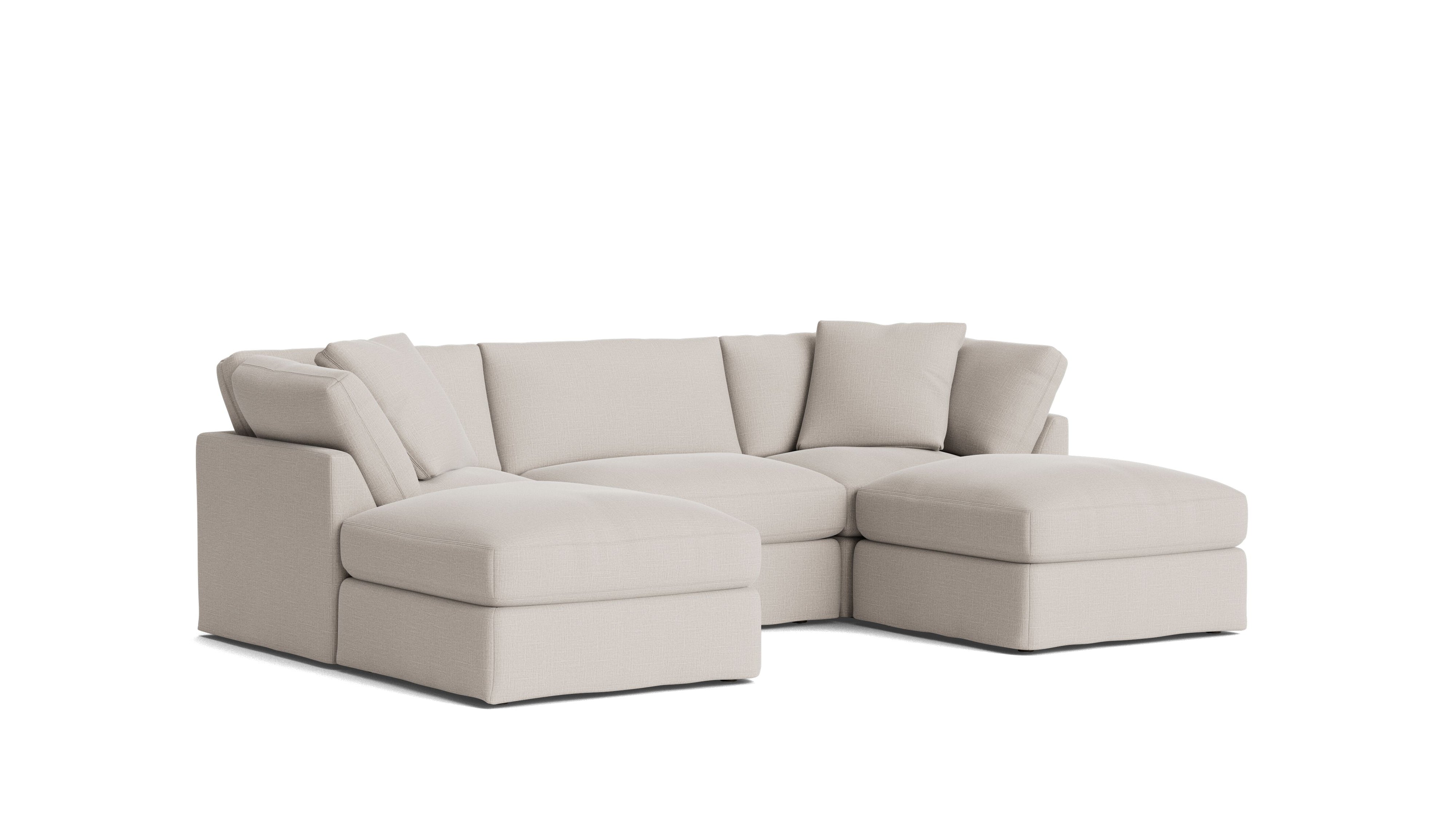Get Together™ 5 - Piece Modular U - Shaped Sectional, Standard, Clay - Sundays CompanySEC-YJ-044-015
