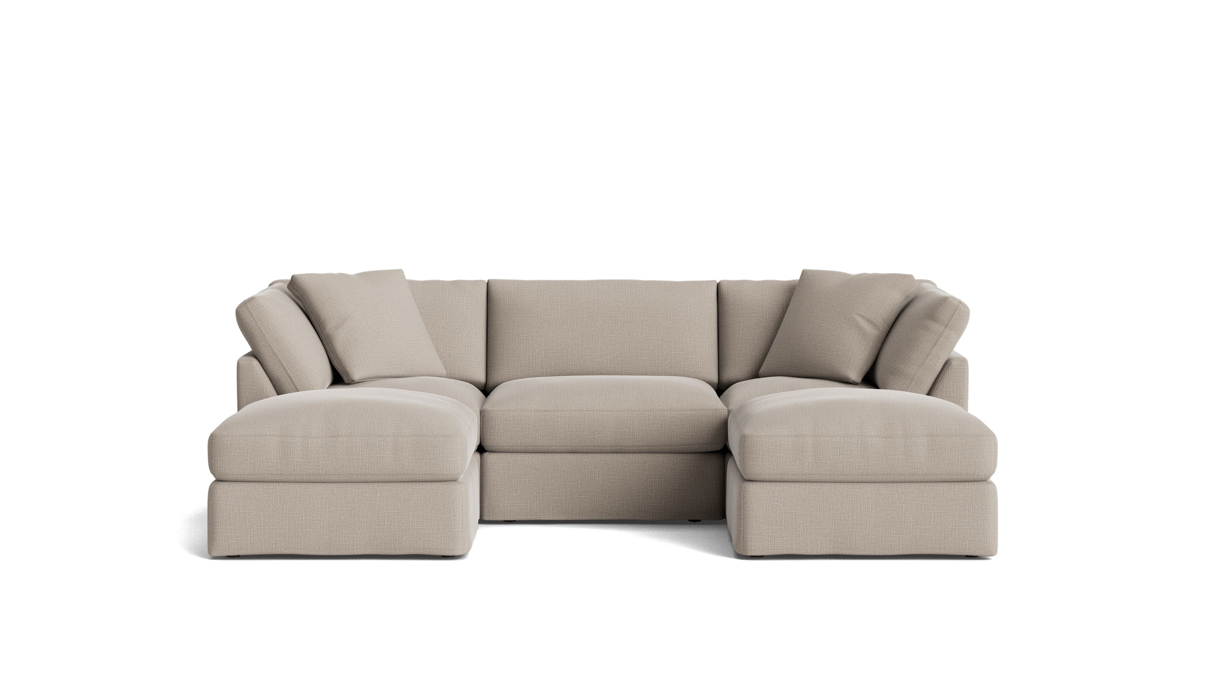 Get Together™ 5-Piece Modular U-Shaped Sectional, Standard, Light Pebble