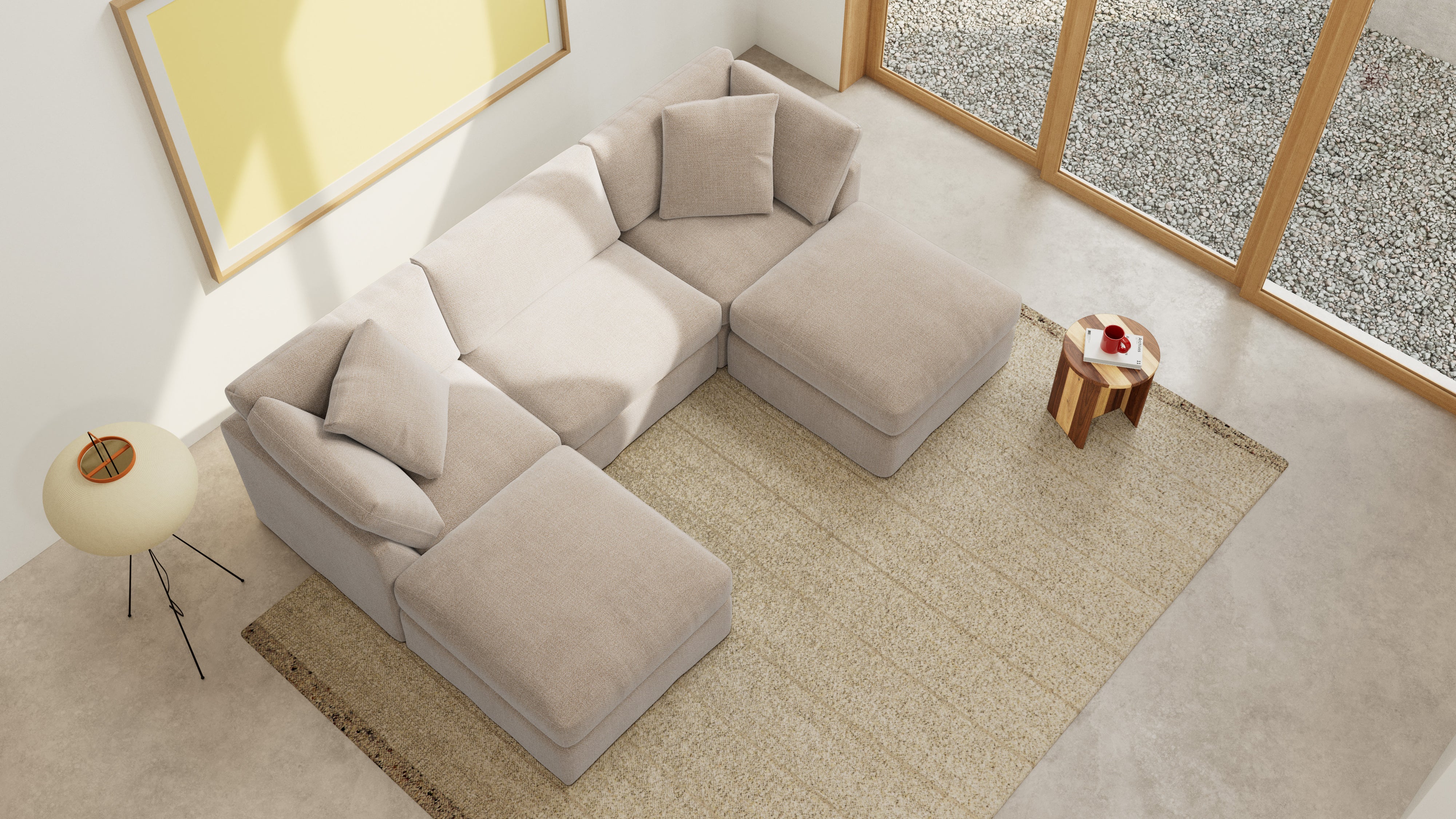 Get Together™ 5-Piece Modular U-Shaped Sectional, Standard, Champagne
