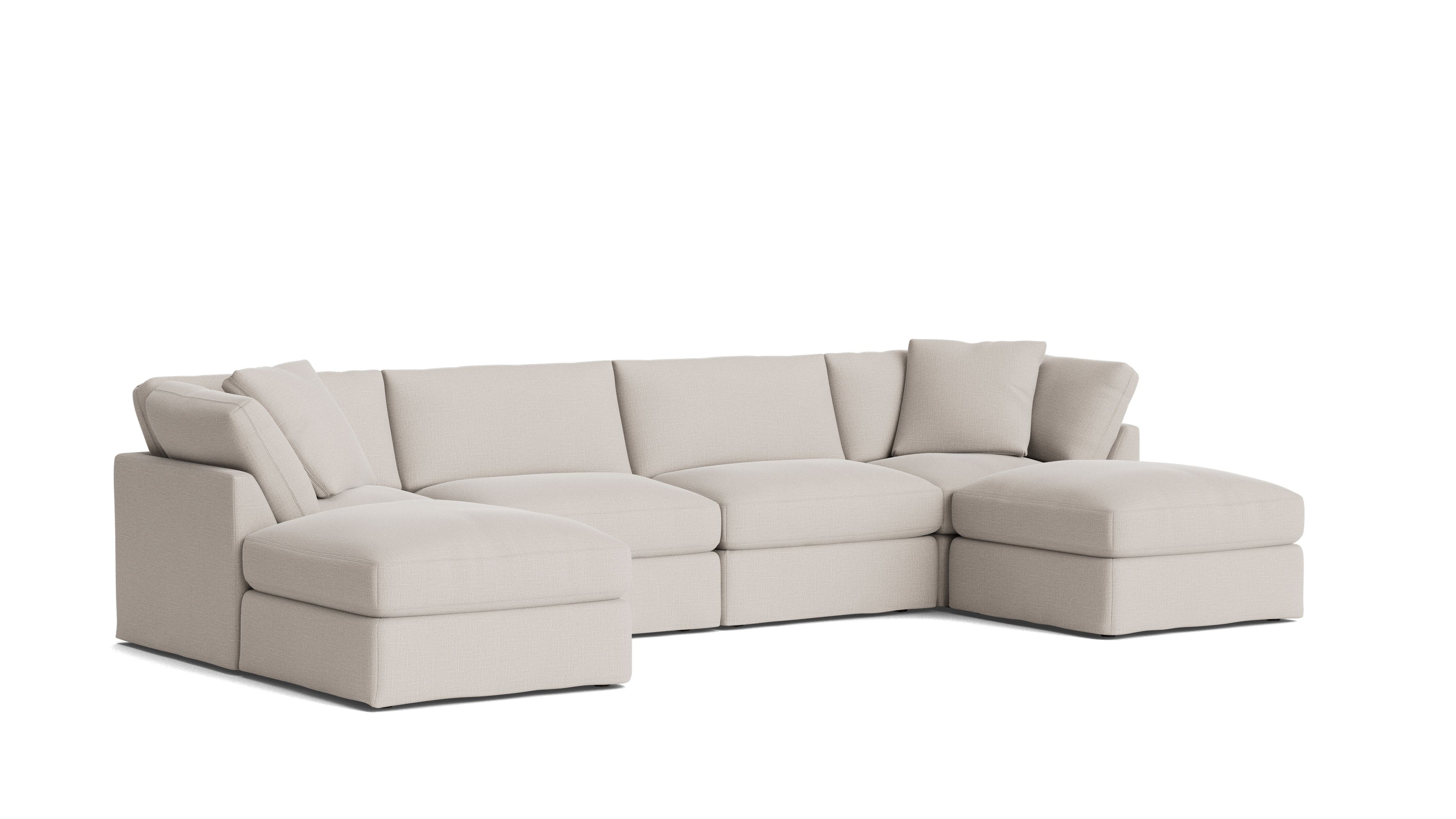Get Together™ 6 - Piece Modular U - Shaped Sectional, Standard, Clay - Sundays CompanySEC-YJ-045-015