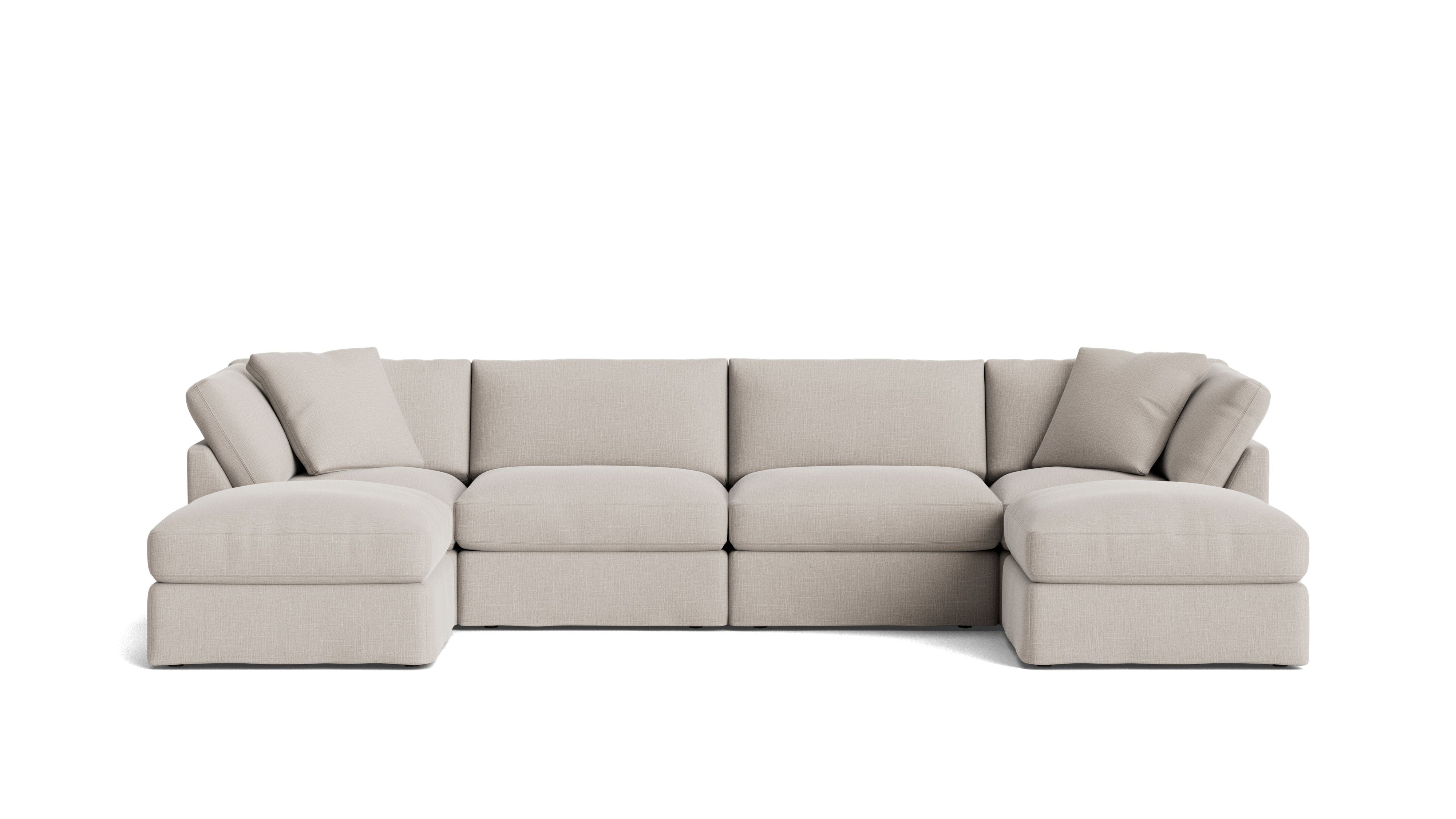 Get Together™ 6-Piece Modular U-Shaped Sectional, Standard, Clay