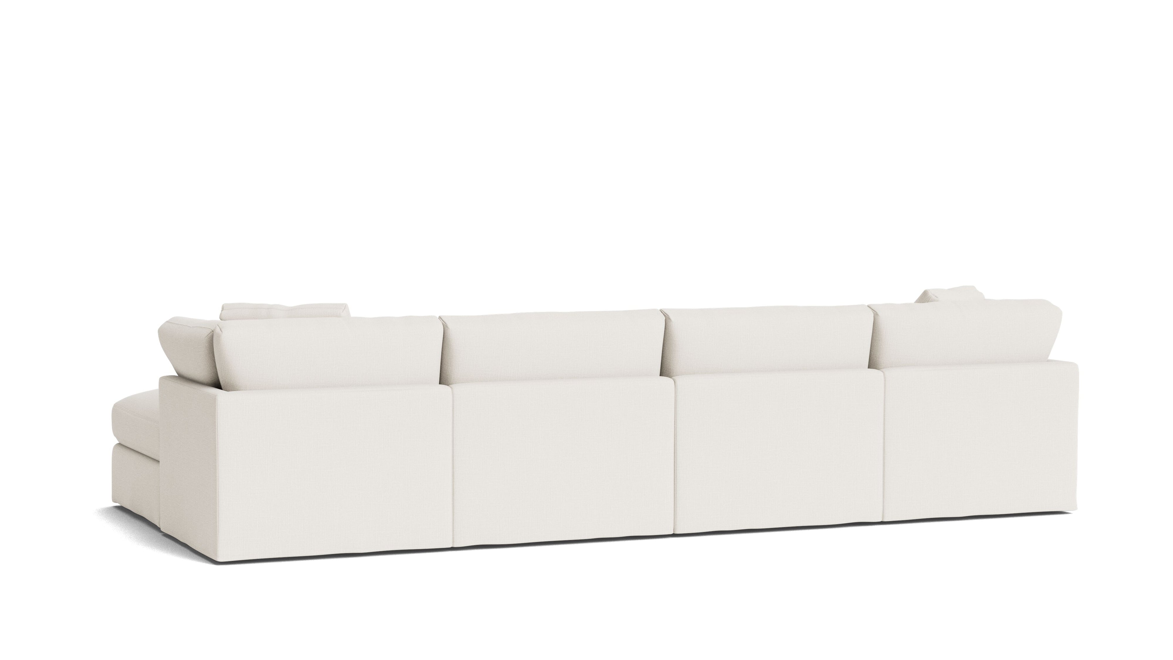 Get Together™ 6 - Piece Modular U - Shaped Sectional, Standard, Cream Linen - Sundays CompanySEC-YJ-045-018