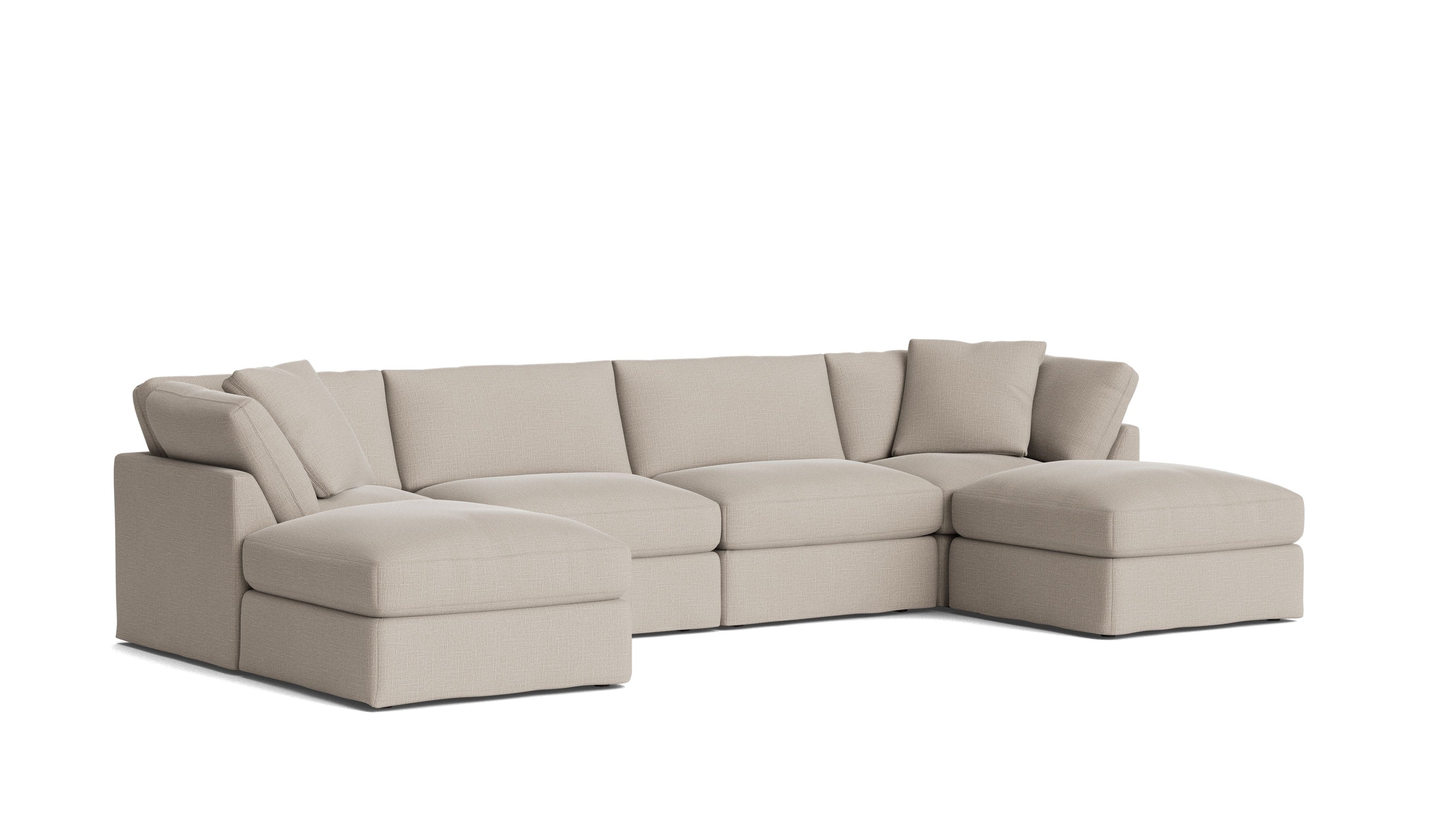 Get Together™ 6-Piece Modular U-Shaped Sectional, Standard, Light Pebble