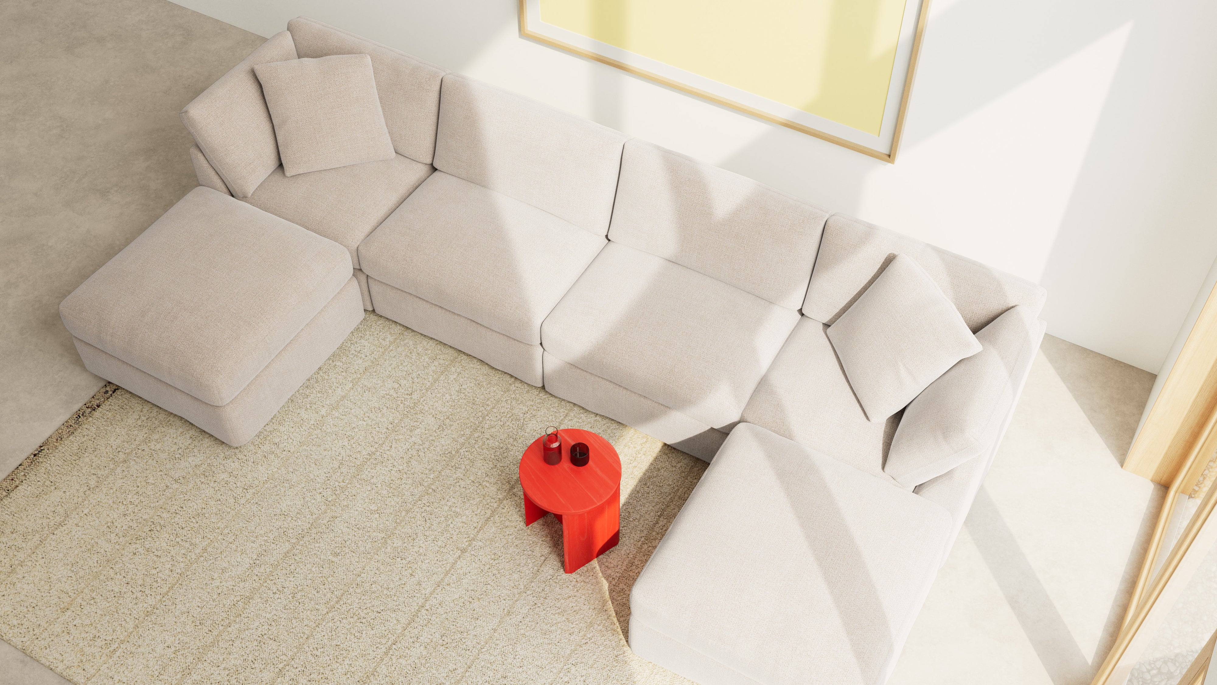 Get Together™ 6-Piece Modular U-Shaped Sectional, Standard, Champagne