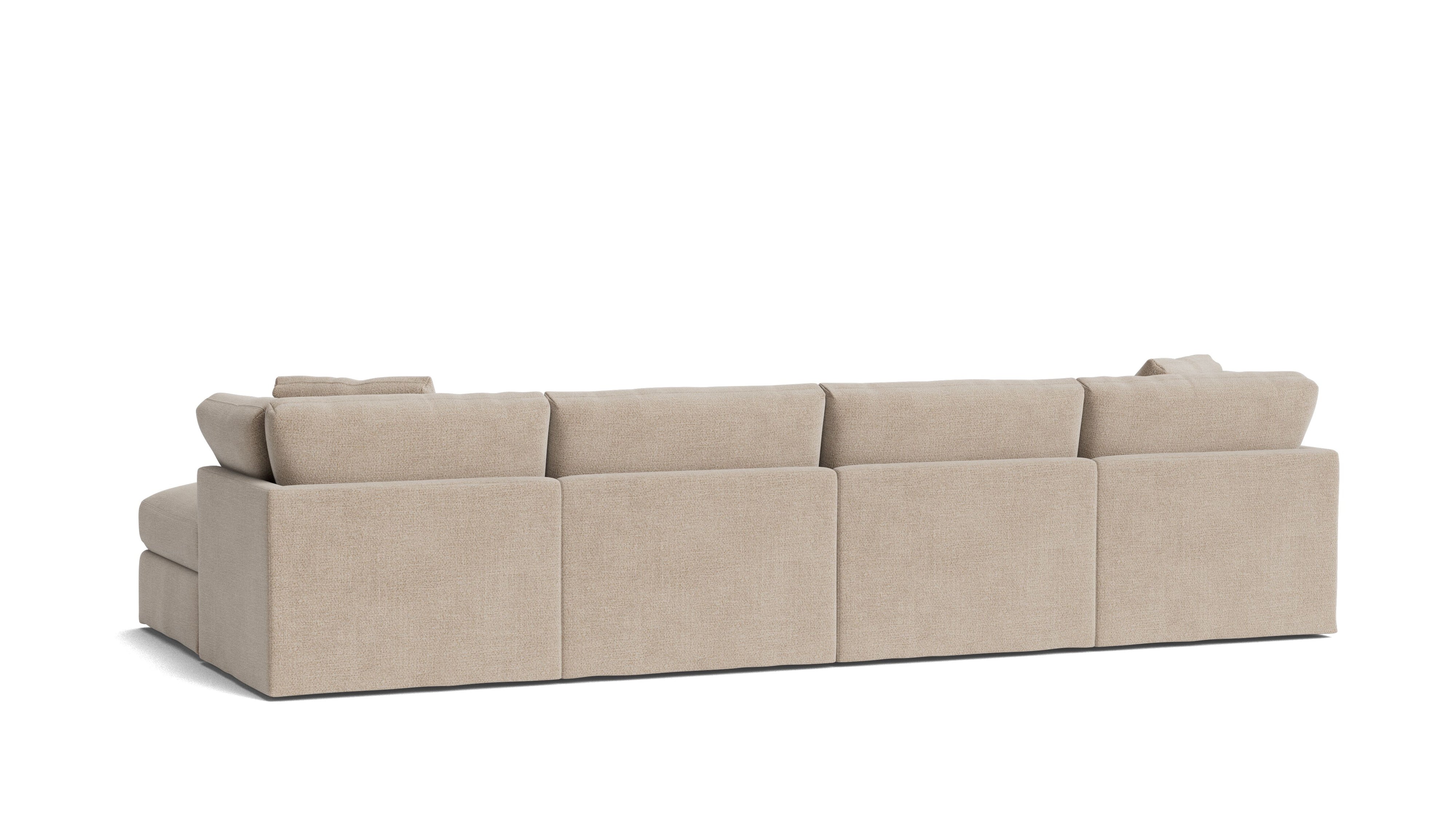 Get Together™ 6 - Piece Modular U - Shaped Sectional, Standard, Champagne - Sundays CompanySEC-YJ-045-041