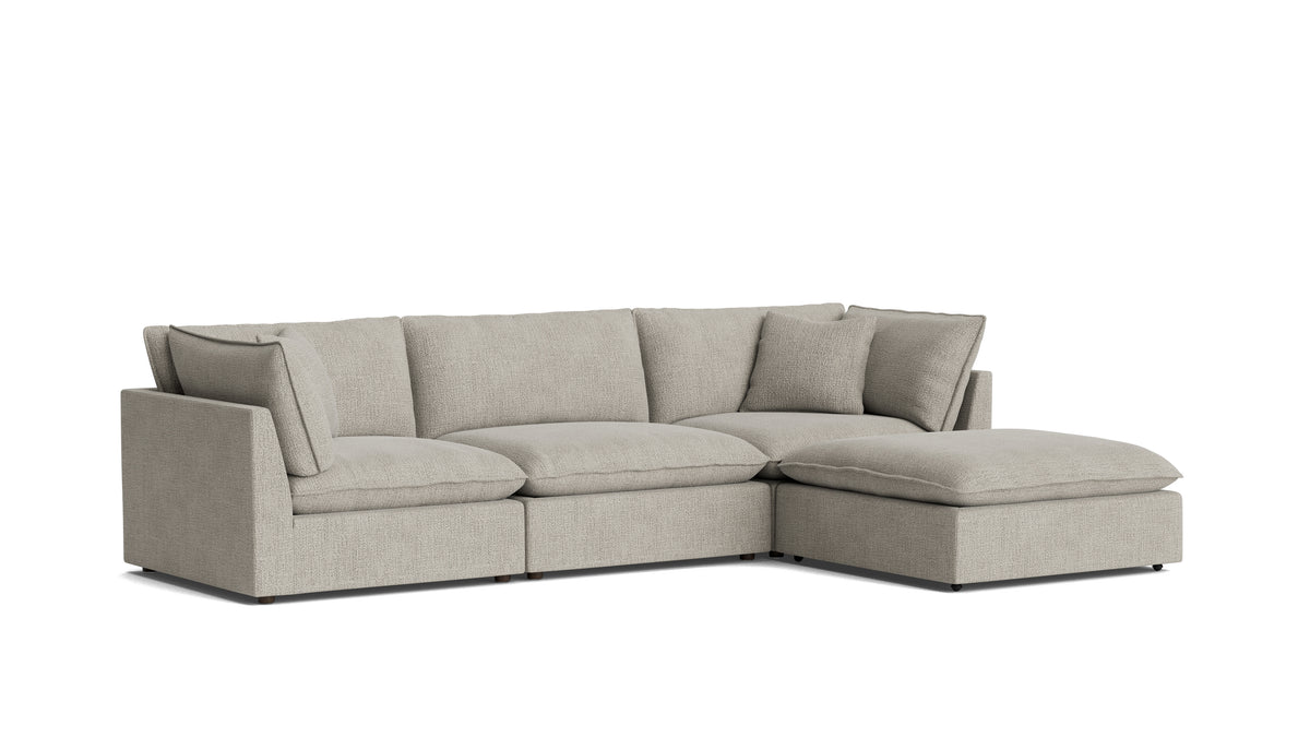 Chill Time 4-Piece Modular Sectional, Oatmeal — alternate view