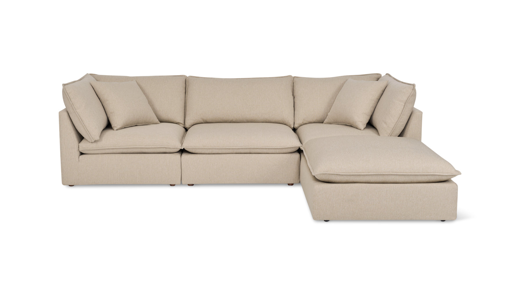 Chill Time 4-Piece Modular Sectional, Biscuit - Image 1