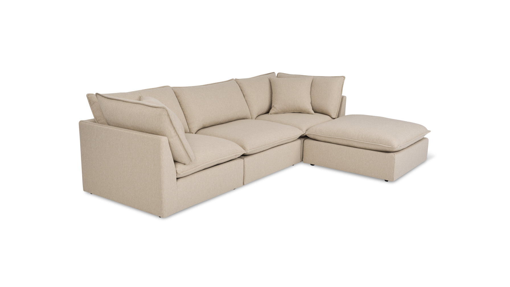 Chill Time 4-Piece Modular Sectional, Biscuit - Image 2
