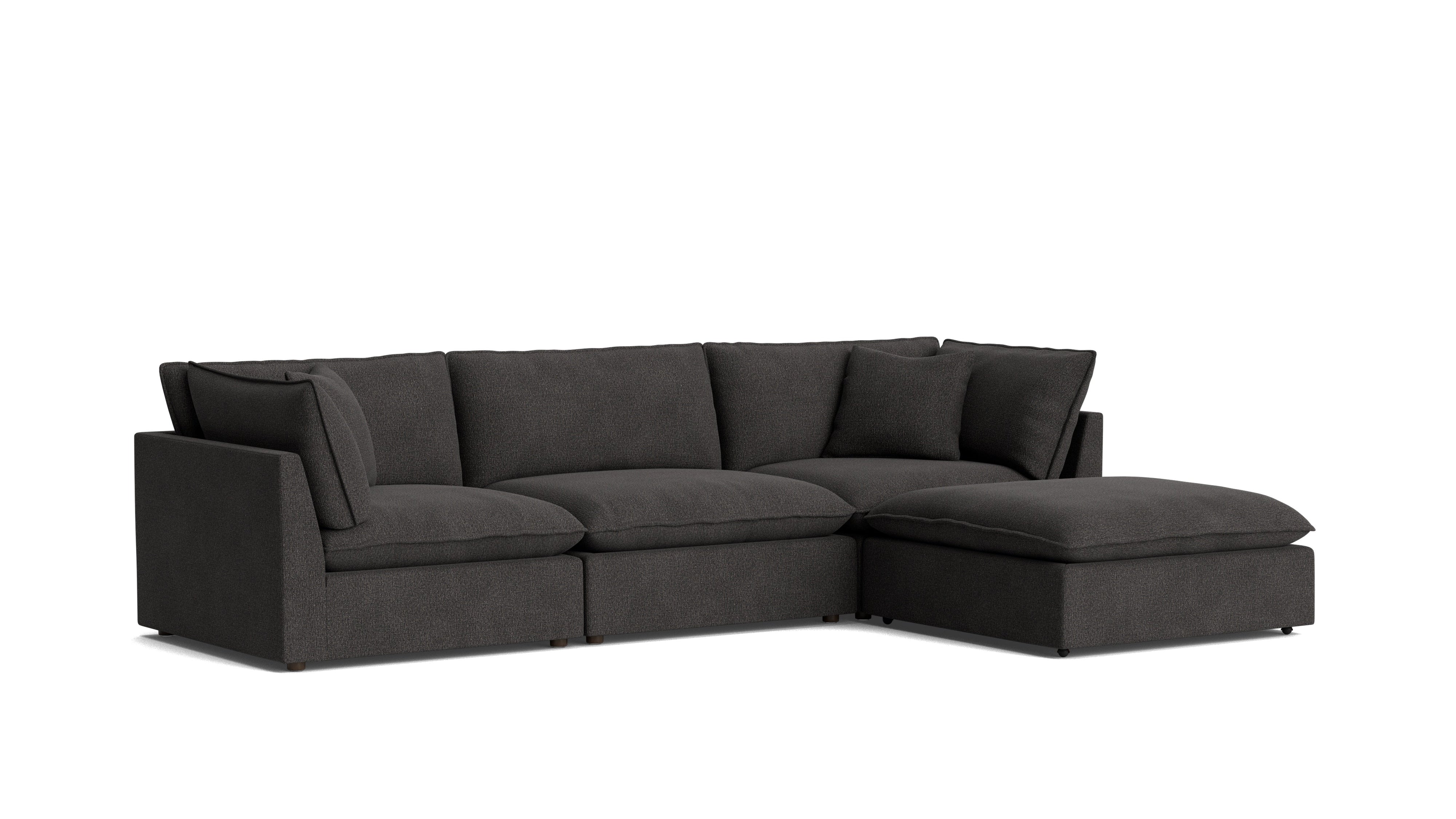 Chill Time 4-Piece Modular Sectional, Dark Shadow