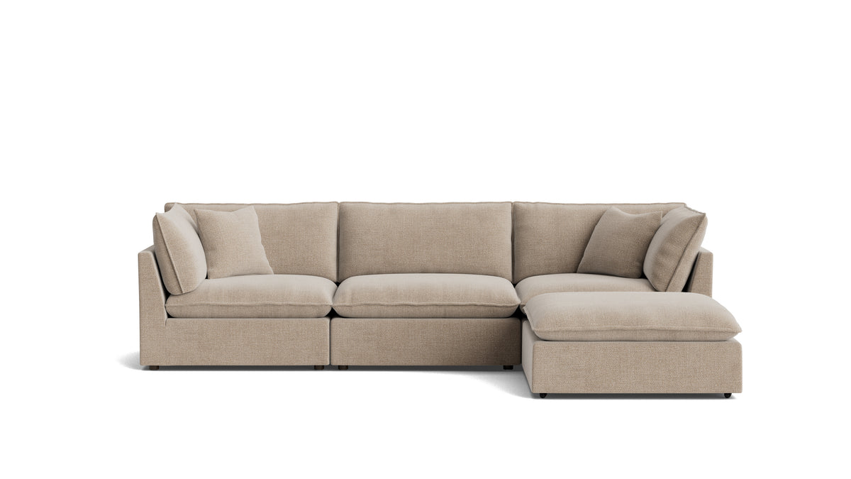 Chill Time 4-Piece Modular Sectional, Champagne