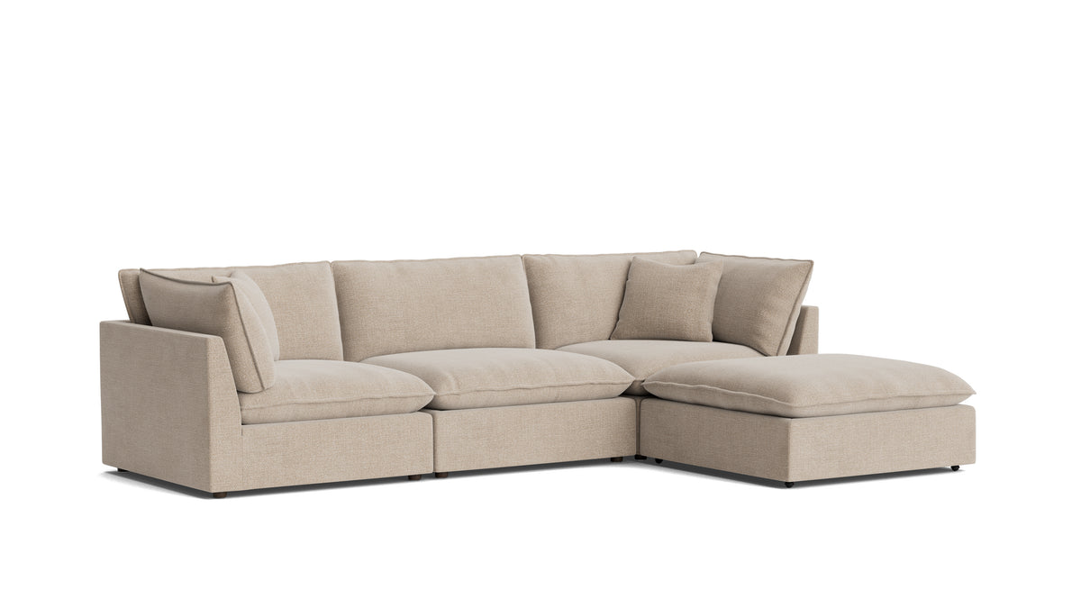 Chill Time 4-Piece Modular Sectional, Champagne — alternate view