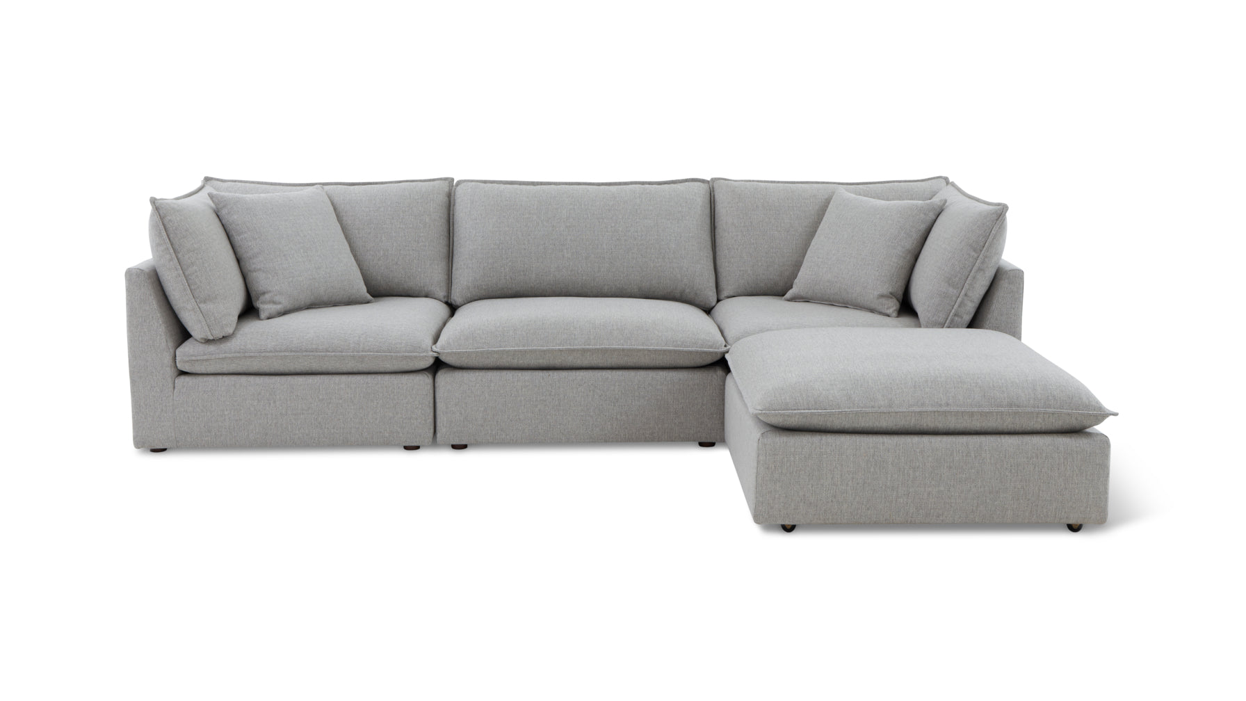 Chill Time 4-Piece Modular Sectional, Heather - Image 1