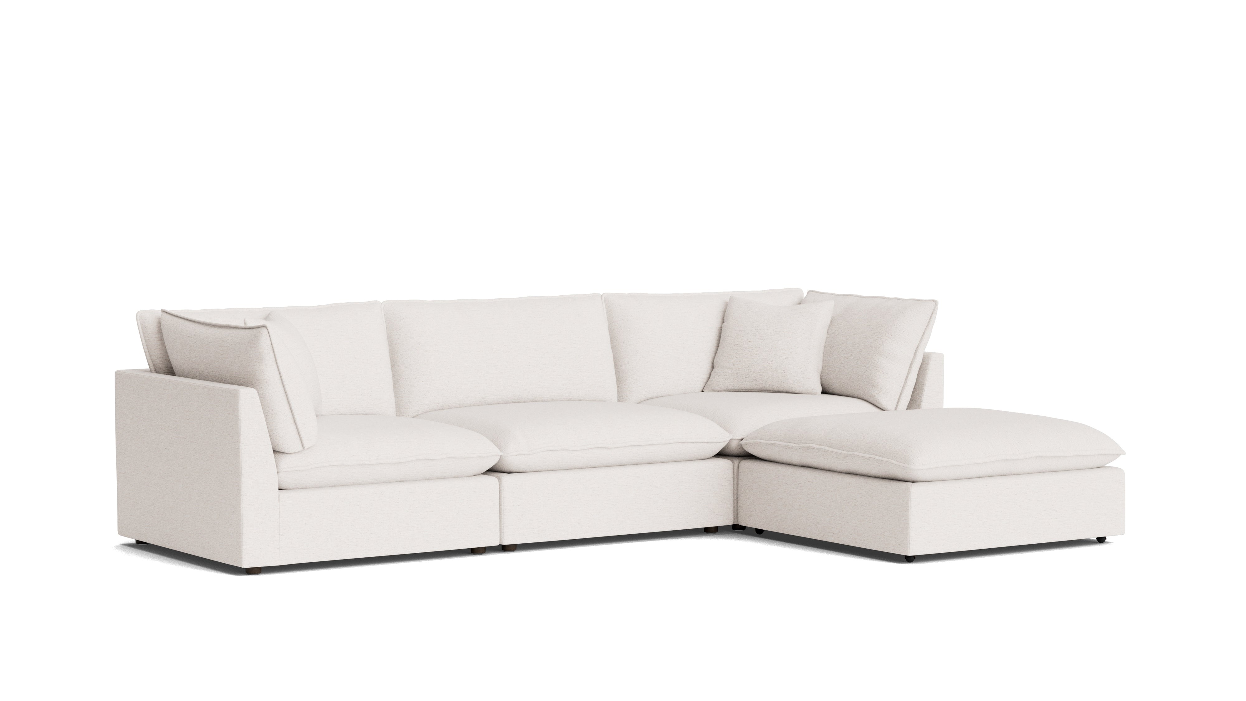 Chill Time 4-Piece Modular Sectional, Nomad Snow
