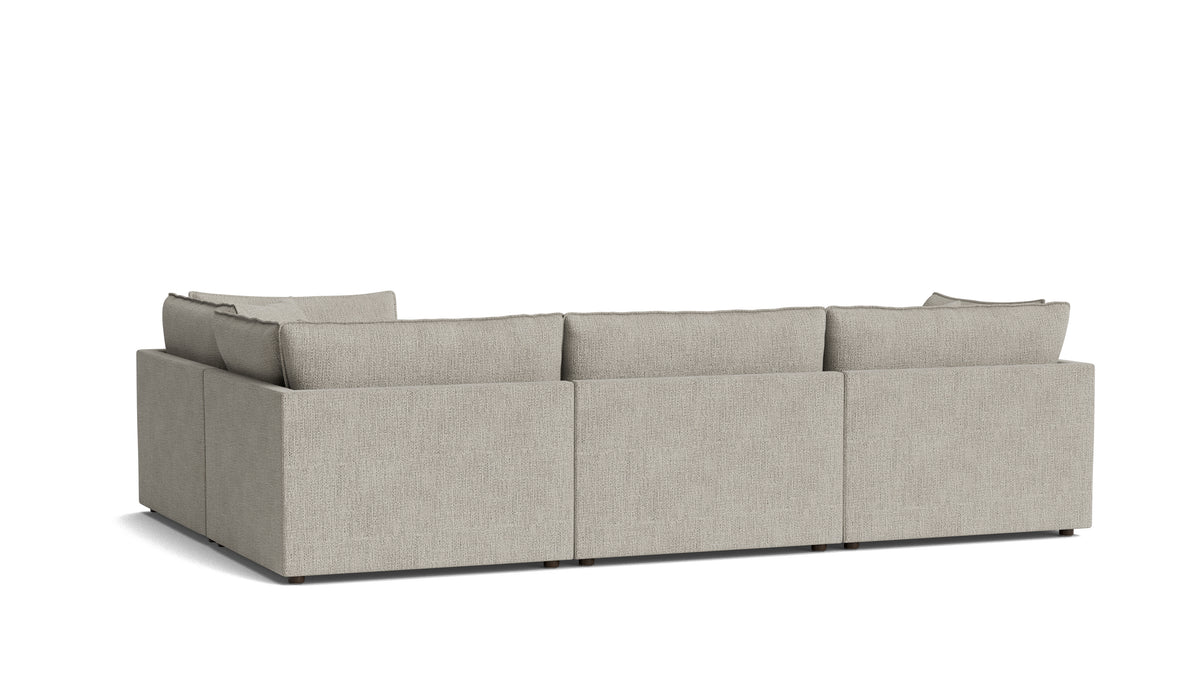 Chill Time 4-Piece Modular Sectional Closed, Oatmeal — alternate view
