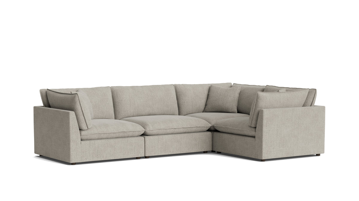 Chill Time 4-Piece Modular Sectional Closed, Oatmeal