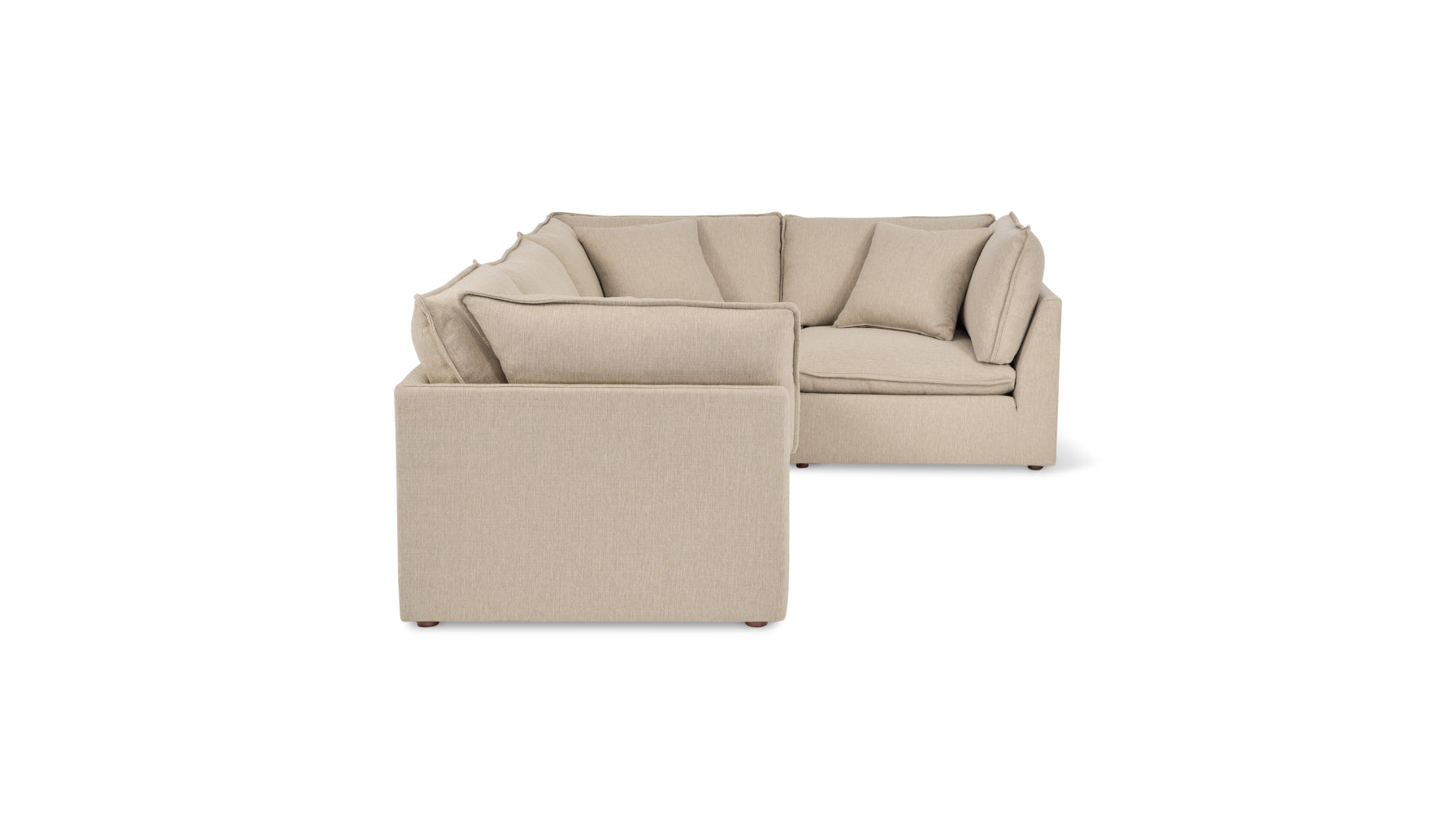 Chill Time 4-Piece Modular Sectional Closed, Biscuit - Image 3