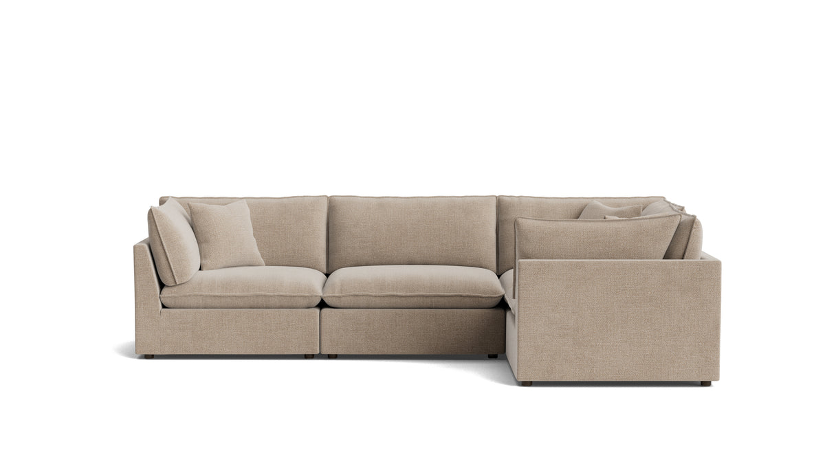 Chill Time 4-Piece Modular Sectional Closed, Champagne