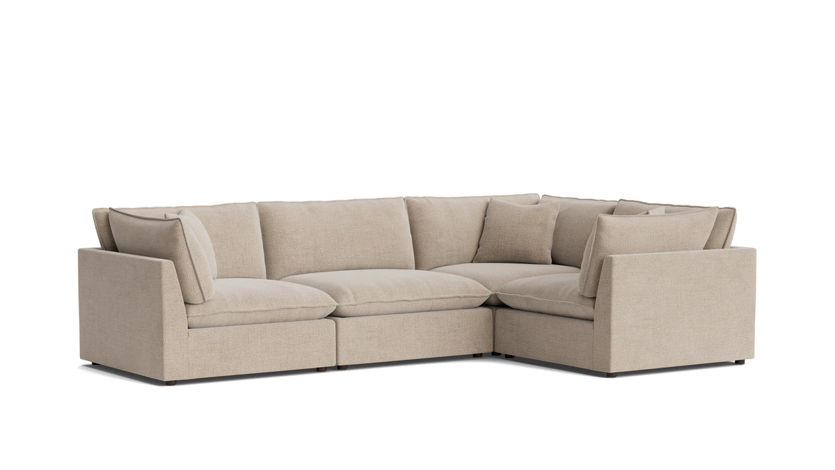 Chill Time 4-Piece Modular Sectional Closed, Champagne