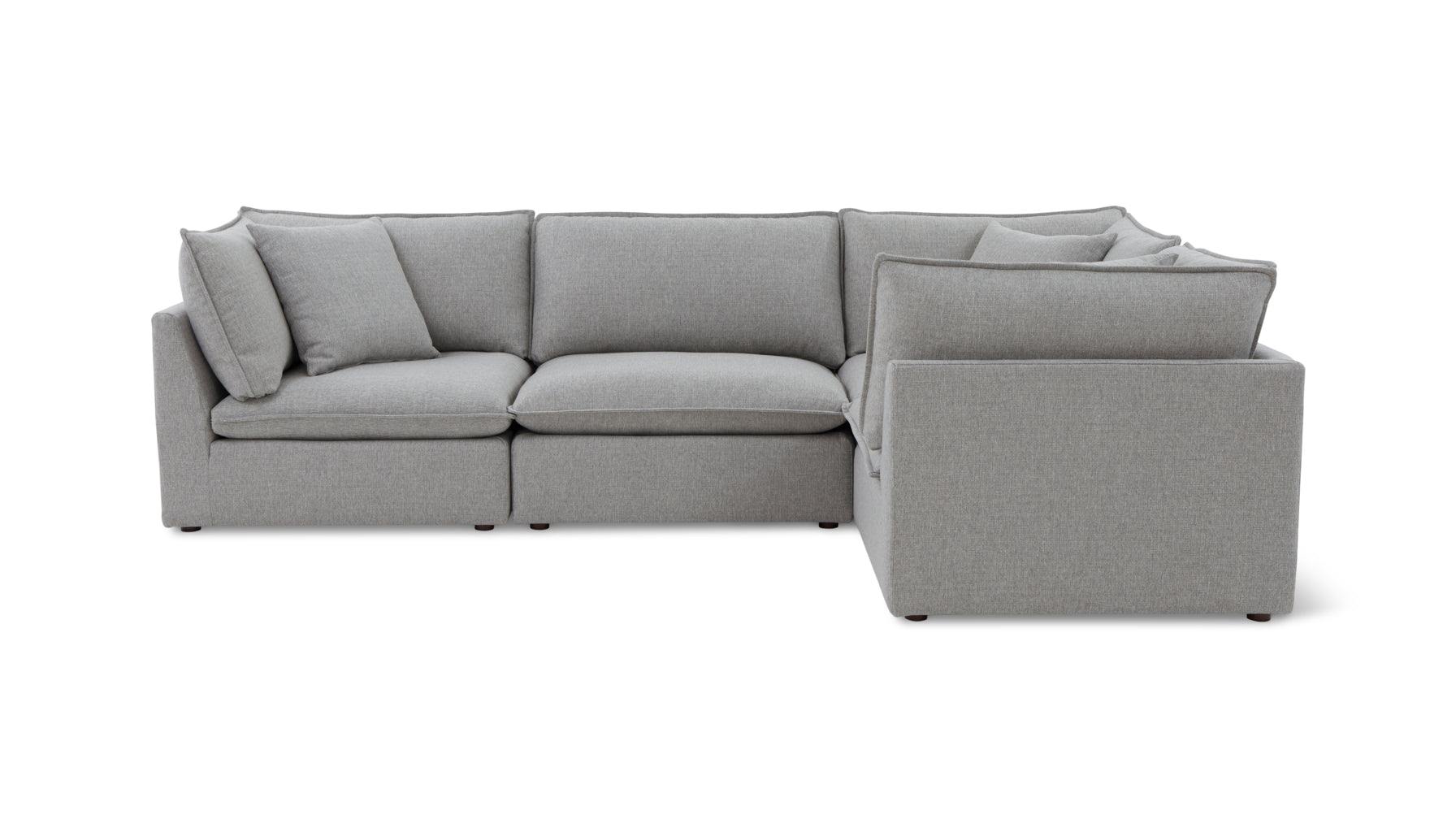 Chill Time 4-Piece Modular Sectional Closed, Heather - Image 1