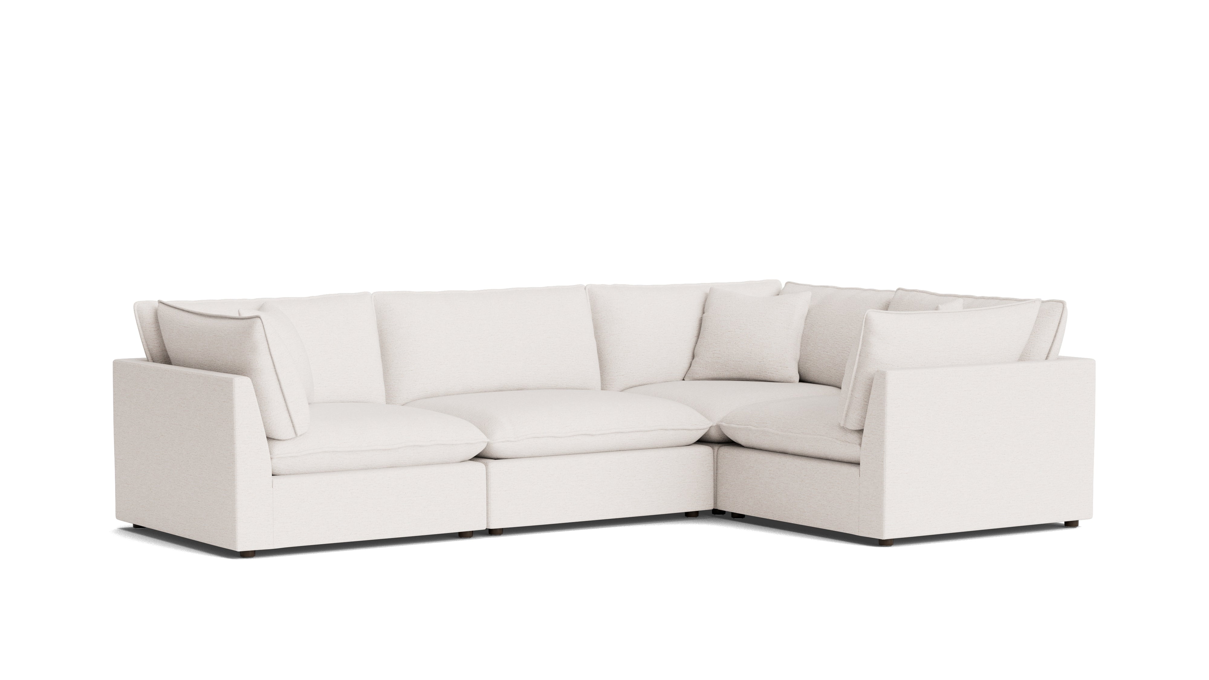Chill Time 4-Piece Modular Sectional Closed, Nomad Snow