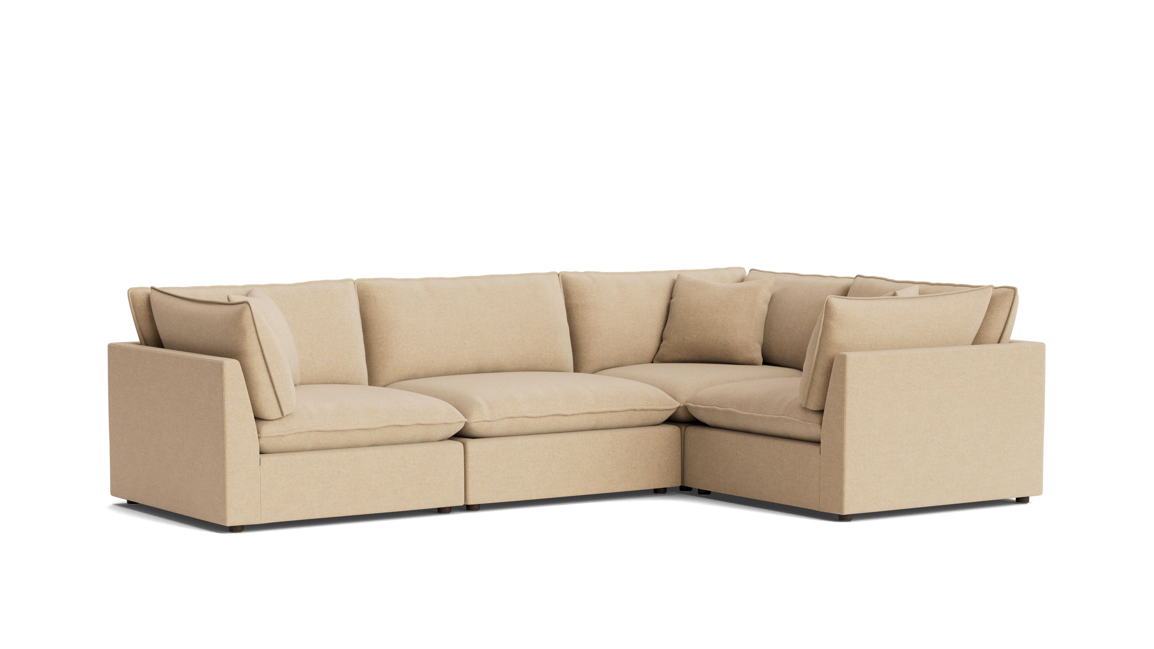 Chill Time 4-Piece Modular Sectional Closed, Hazelnut