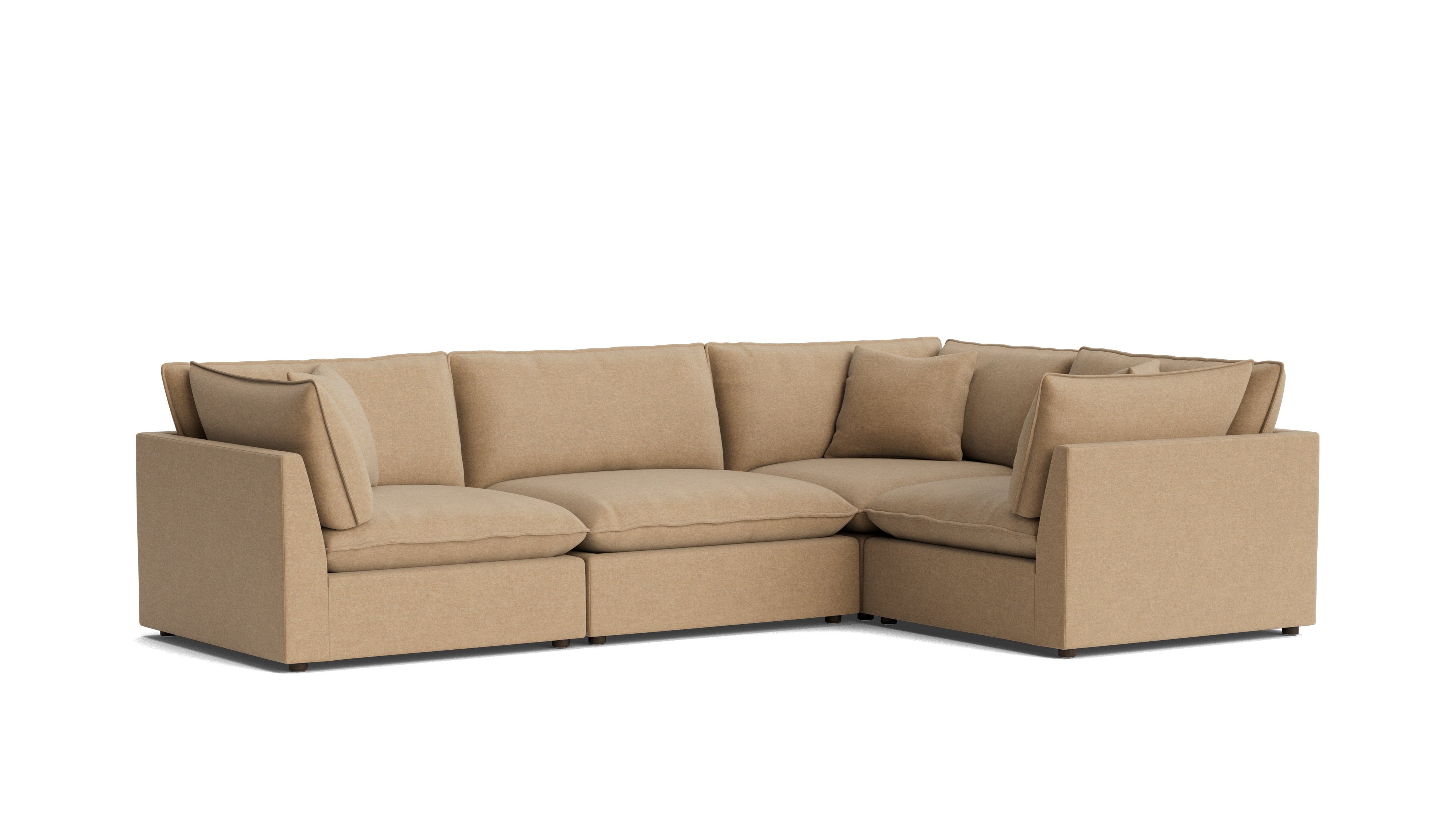 Chill Time 4-Piece Modular Sectional Closed, Hazelnut