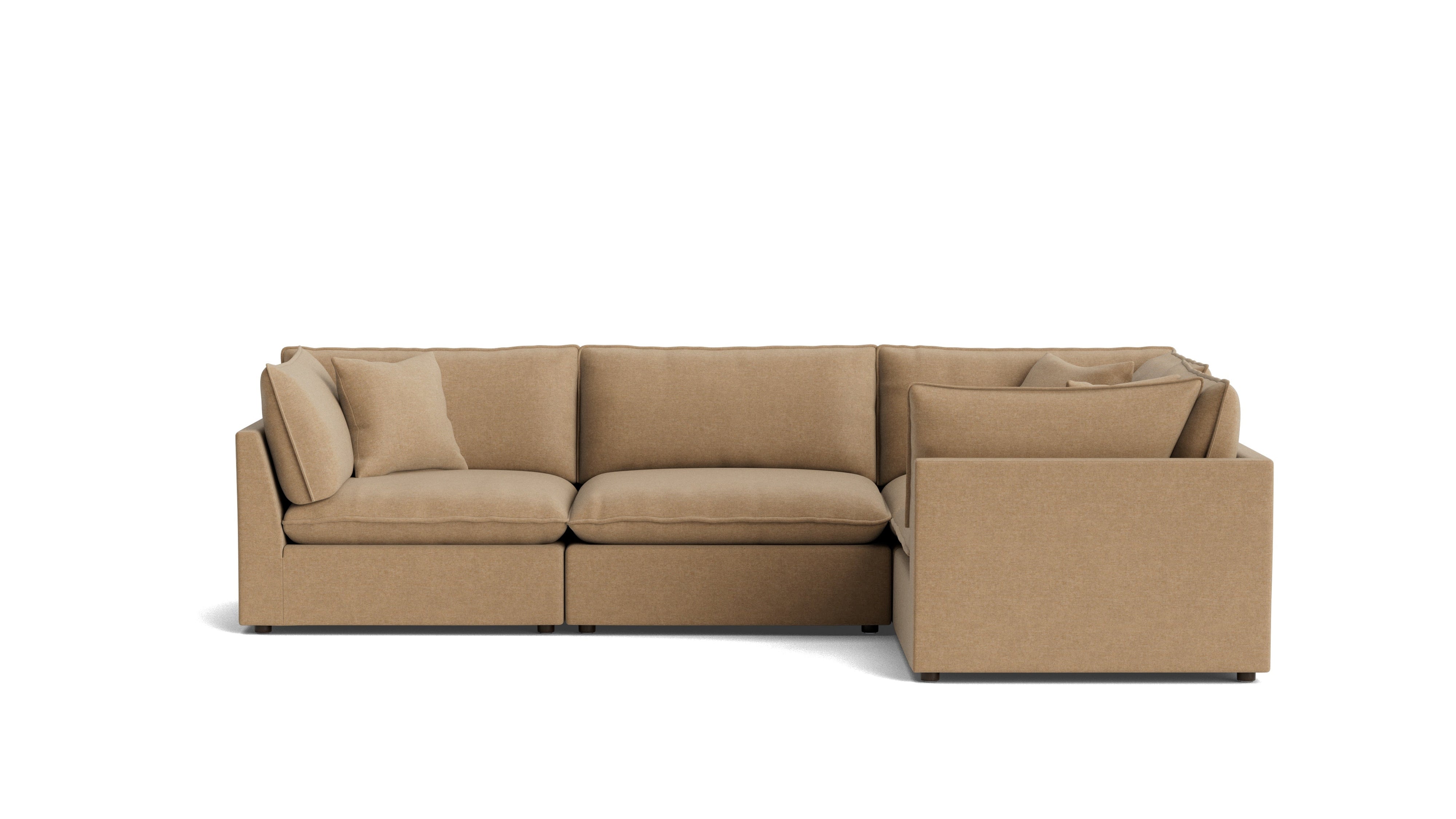 Chill Time 4-Piece Modular Sectional Closed, Hazelnut