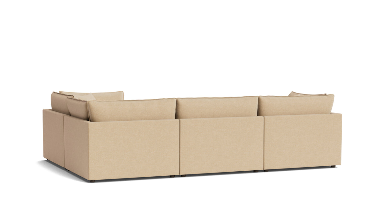 Chill Time 4-Piece Modular Sectional Closed, Hazelnut — alternate view
