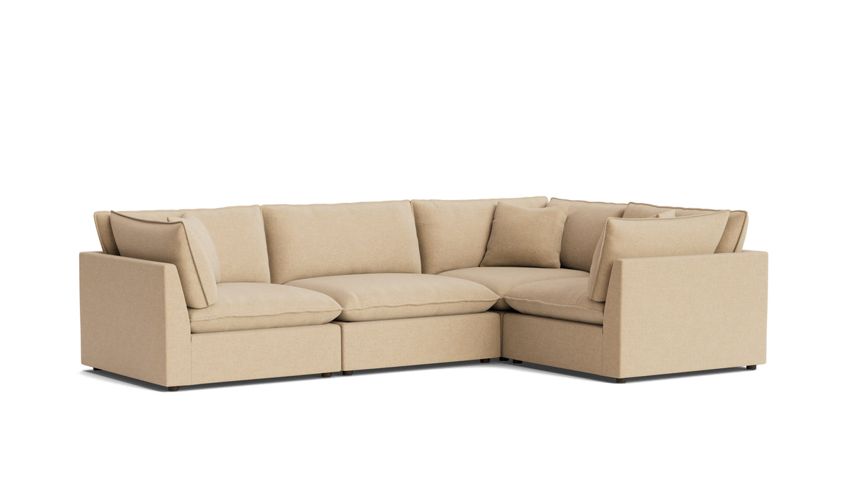 Chill Time 4-Piece Modular Sectional Closed, Hazelnut — alternate view
