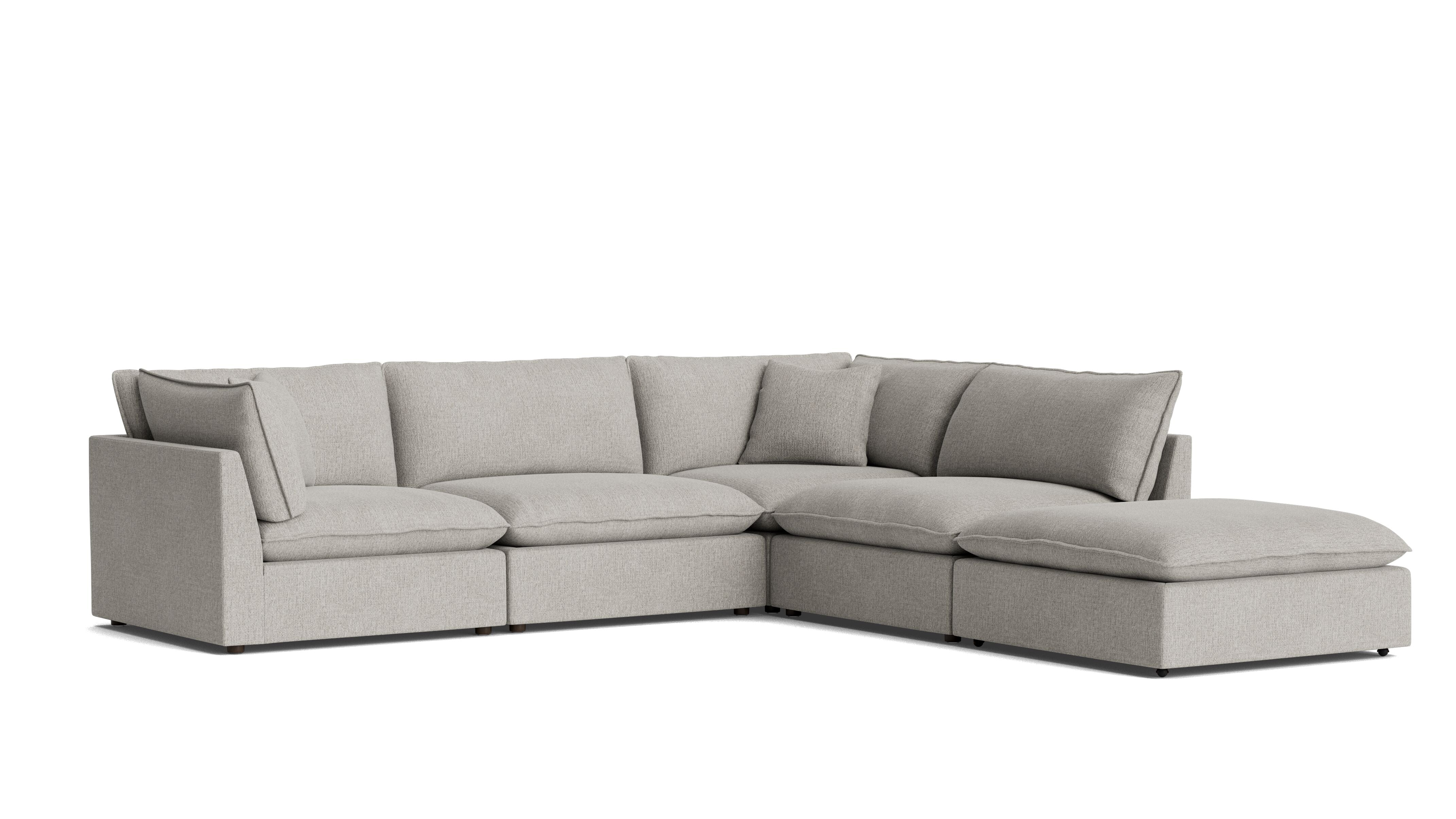 Chill Time 5-Piece Modular Sectional, Heather - Sundays Company