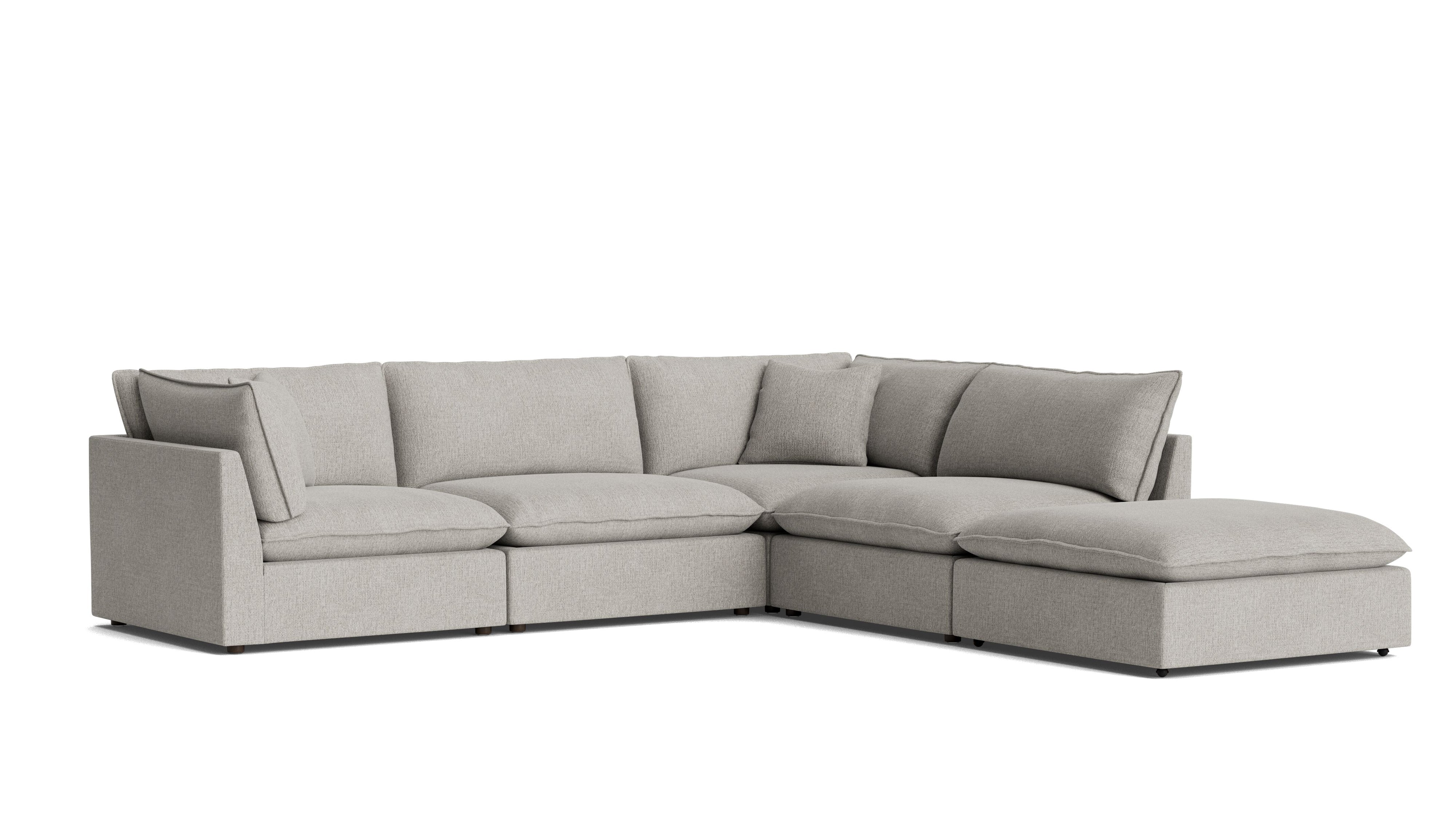 Chill Time 5 - Piece Modular Sectional, Heather - Sundays CompanySEC-YJ-051-065