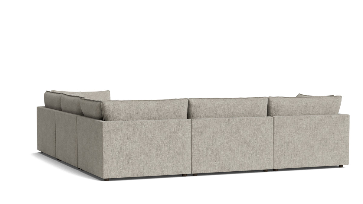 Chill Time 5-Piece Modular Sectional Closed, Oatmeal — alternate view
