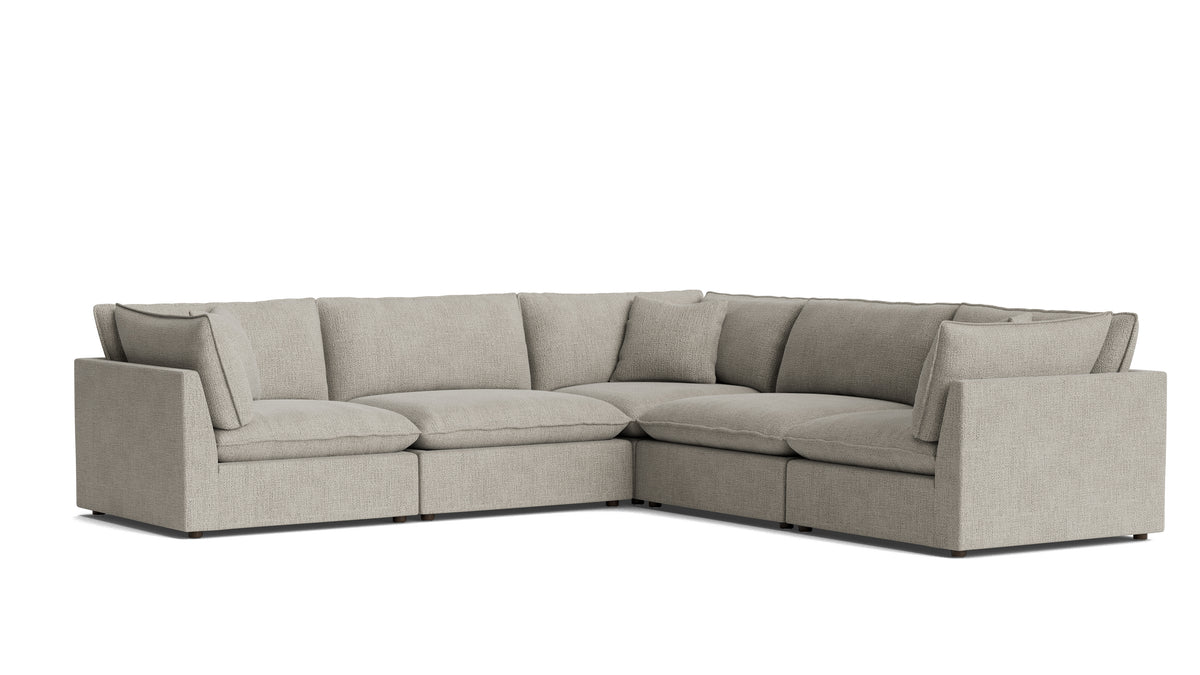 Chill Time 5-Piece Modular Sectional Closed, Oatmeal — alternate view