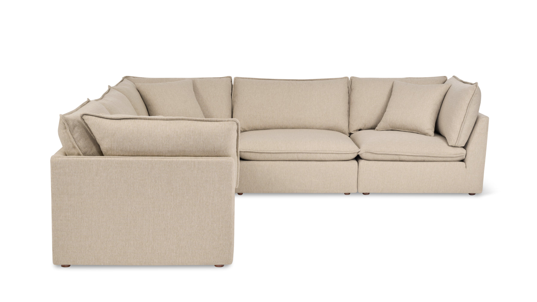 Chill Time 5-Piece Modular Sectional Closed, Biscuit - Image 1