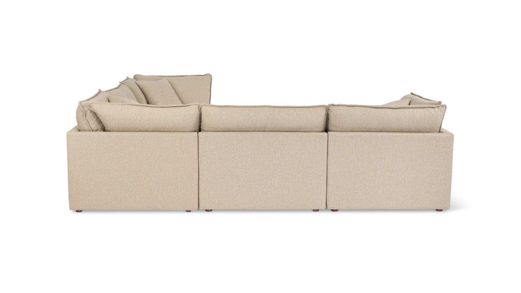 Chill Time 5-Piece Modular Sectional Closed, Biscuit - Image 3