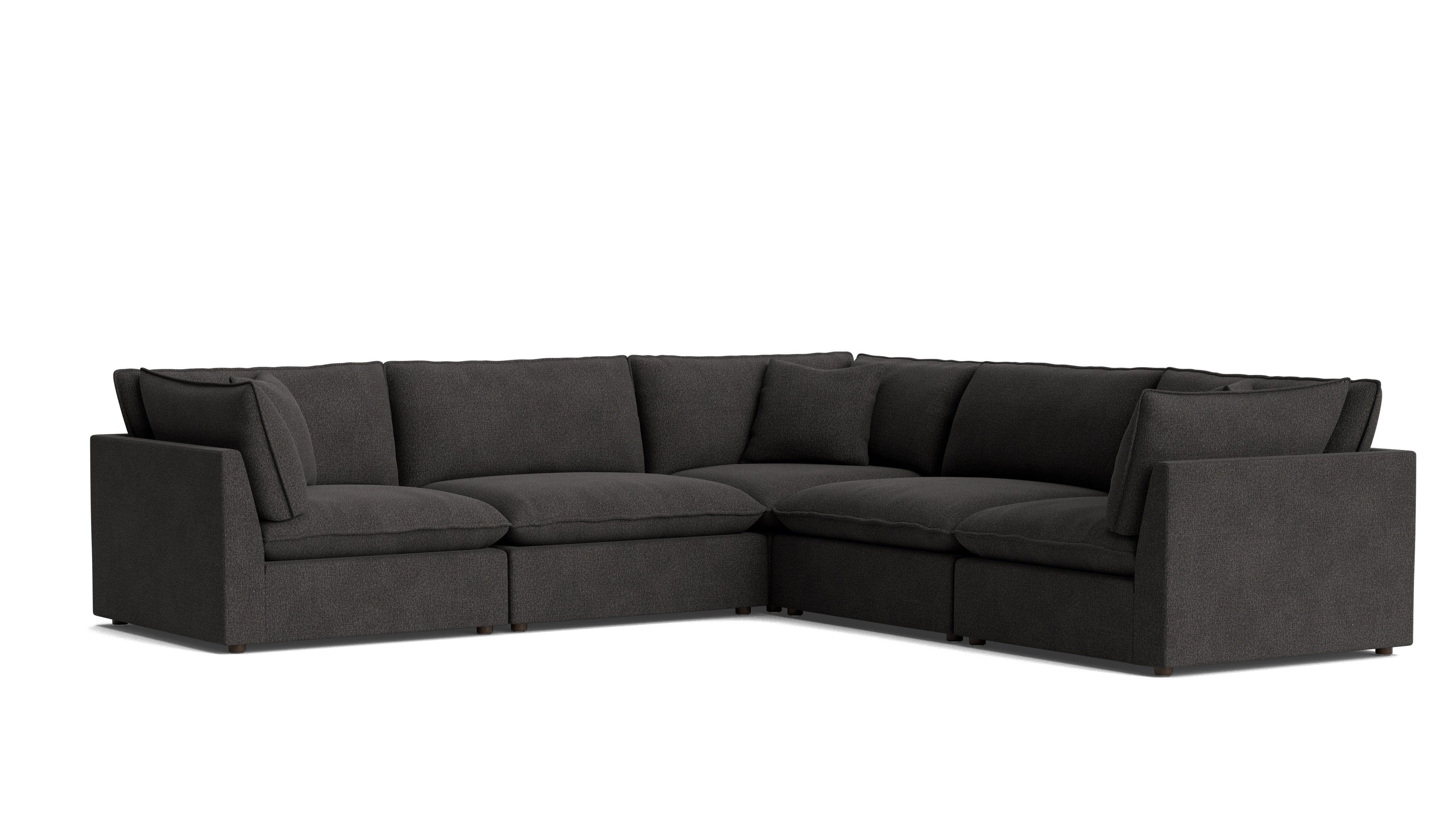 Chill Time 5-Piece Modular Sectional Closed, Dark Shadow
