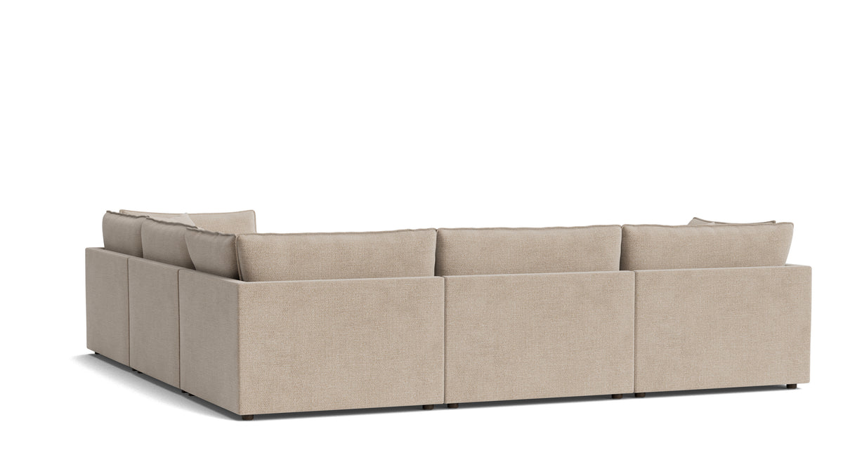Chill Time 5-Piece Modular Sectional Closed, Champagne — alternate view