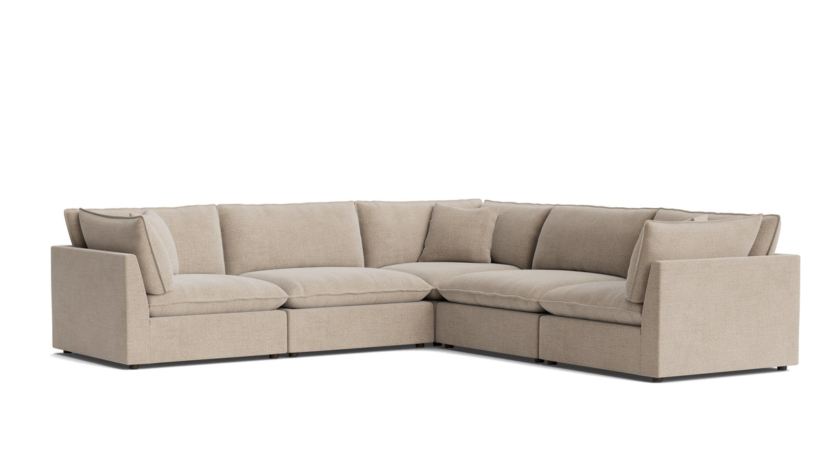 Chill Time 5-Piece Modular Sectional Closed, Champagne — alternate view