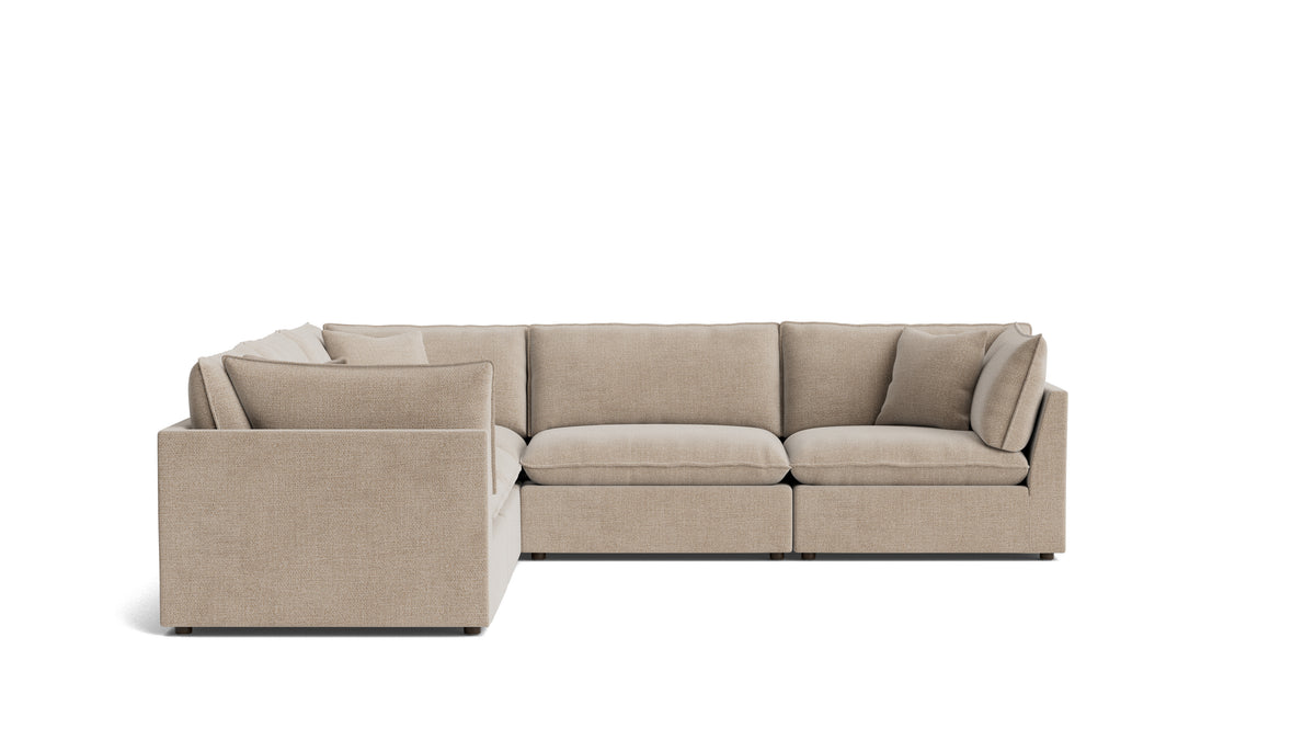 Chill Time 5-Piece Modular Sectional Closed, Champagne — alternate view