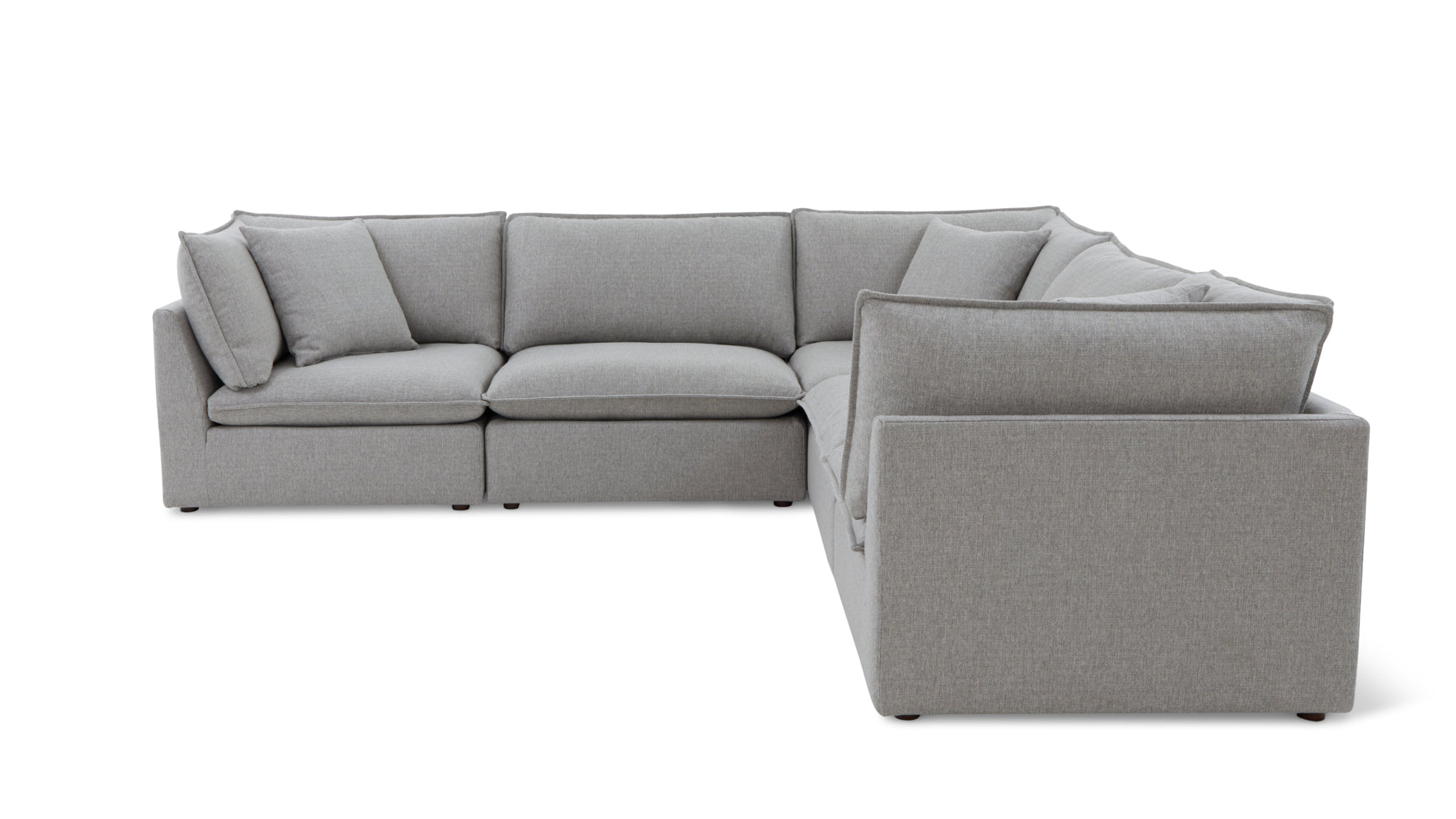 Chill Time 5-Piece Modular Sectional Closed, Heather - Image 1