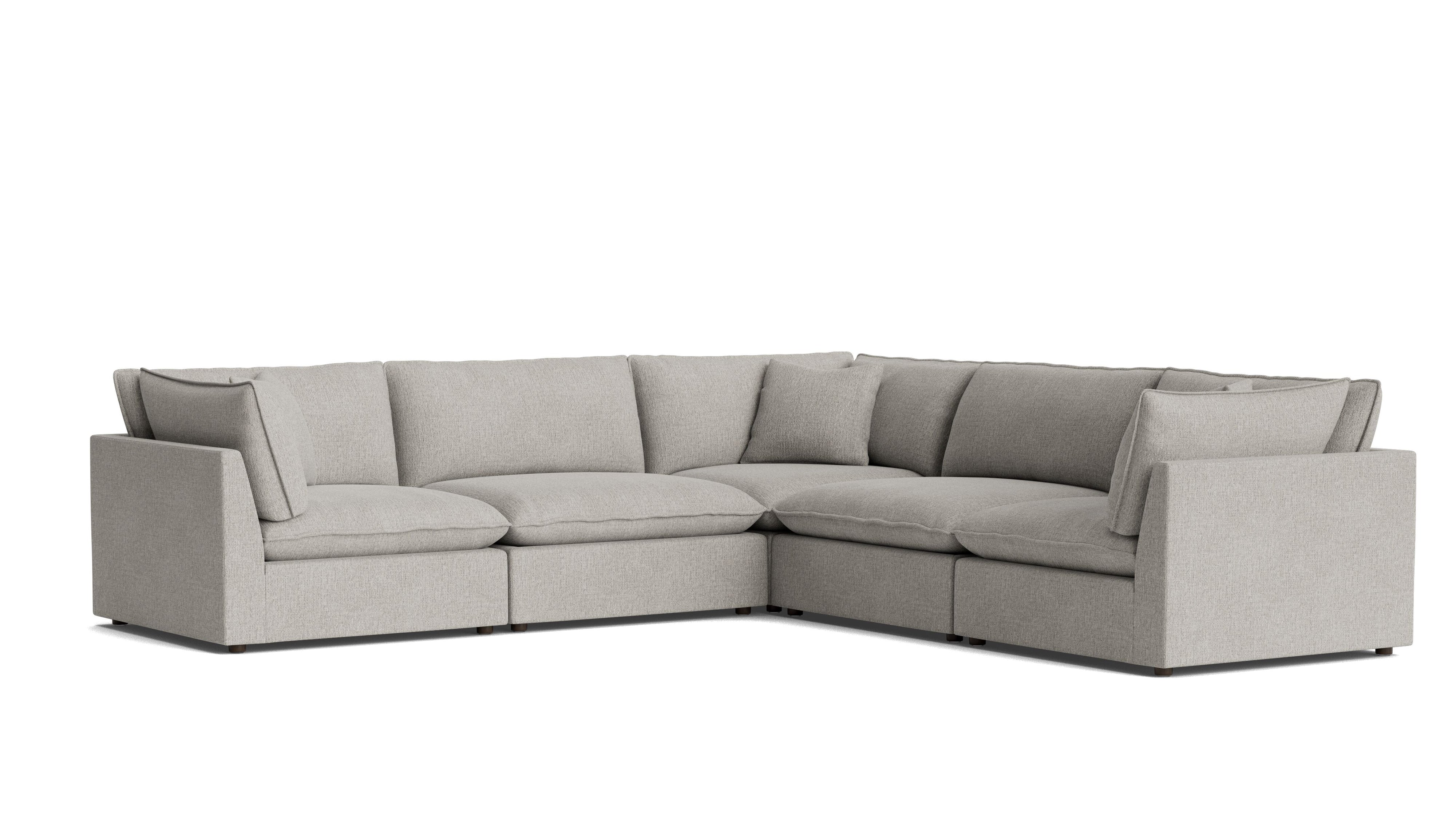 Chill Time 5 - Piece Modular Sectional Closed, Heather - Sundays CompanySEC-YJ-052-065