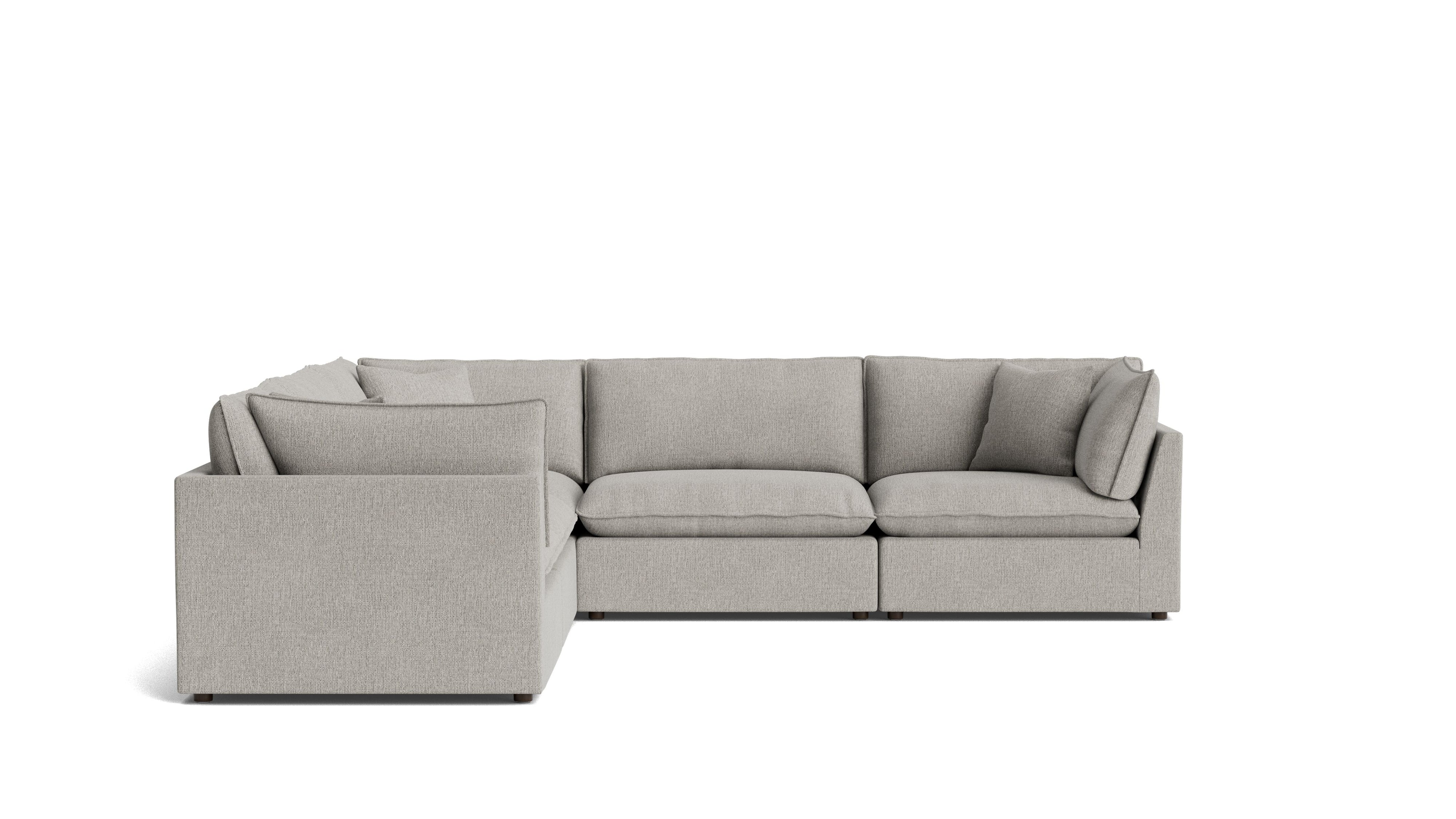 Chill Time 5 - Piece Modular Sectional Closed, Heather - Sundays CompanySEC-YJ-052-065