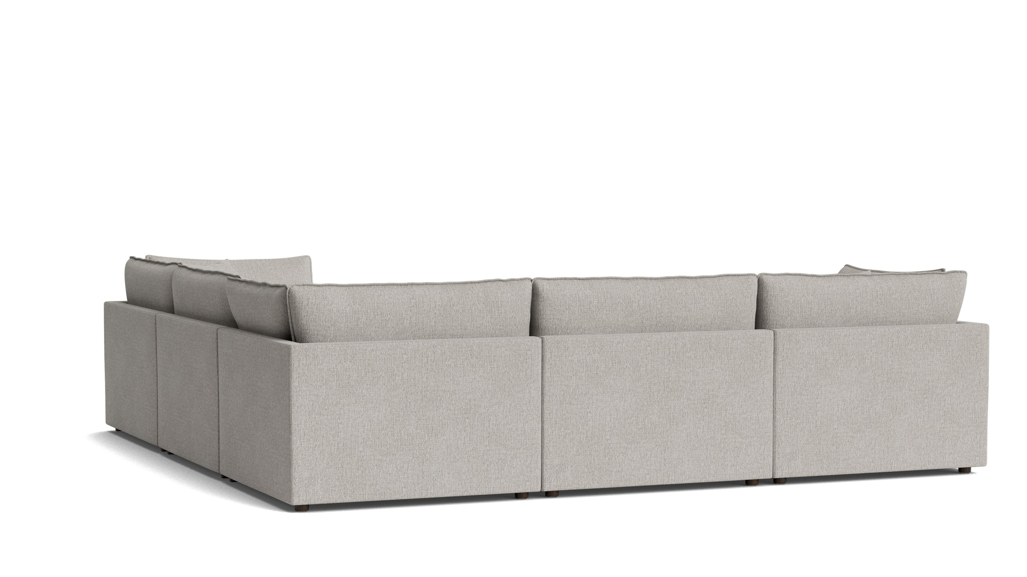 Chill Time 5-Piece Modular Sectional Closed, Heather
