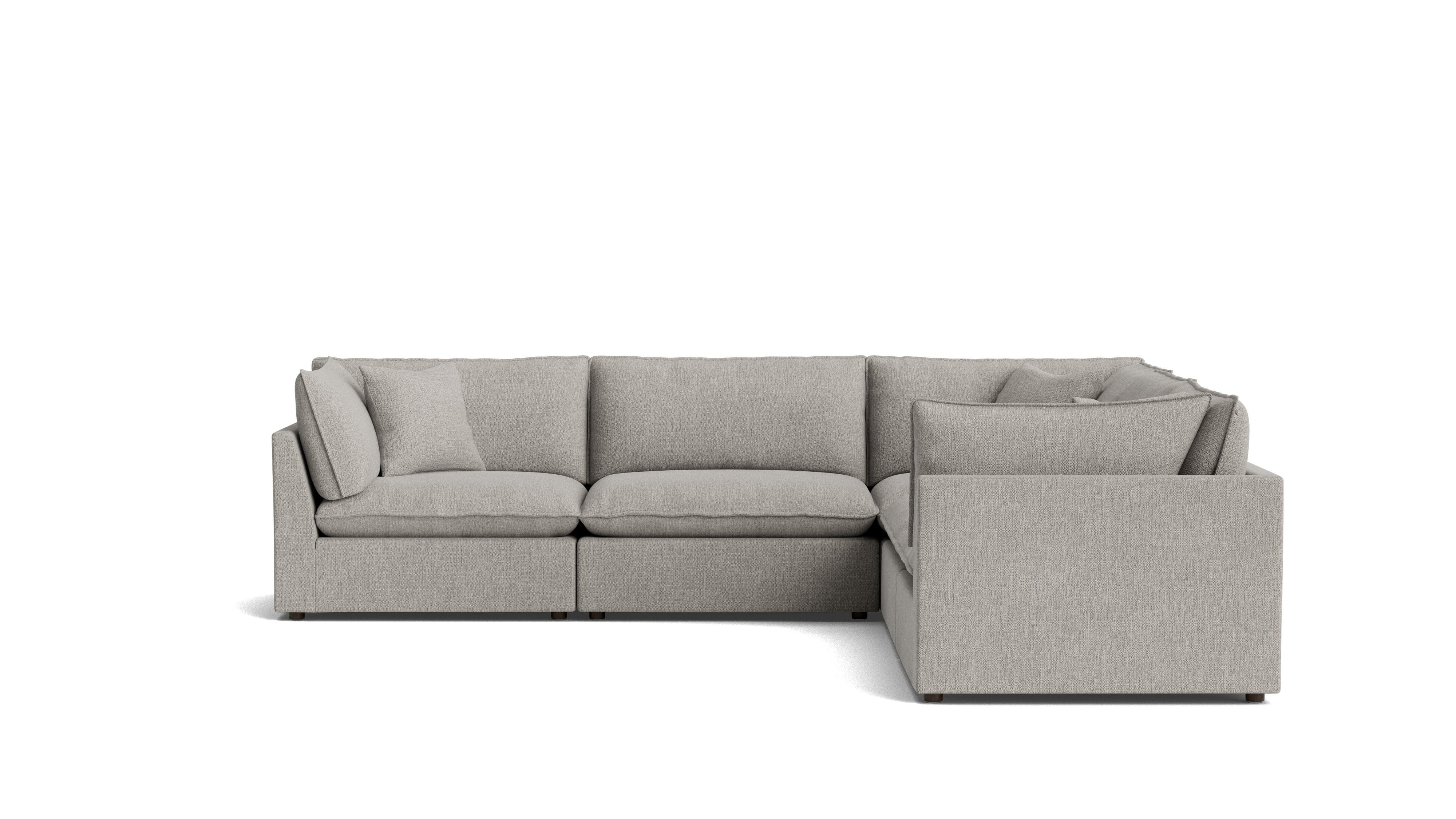 Chill Time 5-Piece Modular Sectional Closed, Heather