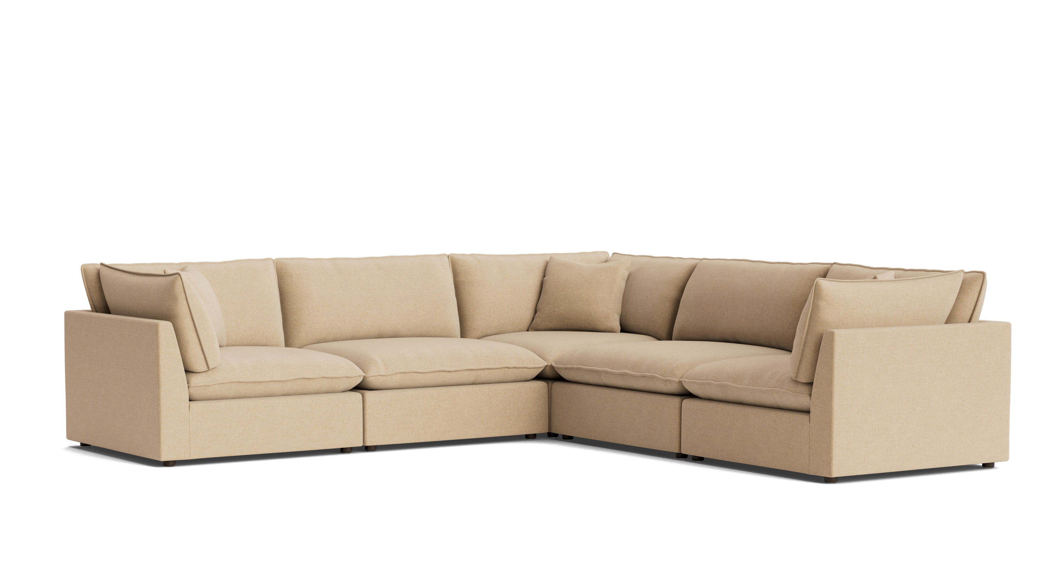 Chill Time 5-Piece Modular Sectional Closed, Hazelnut