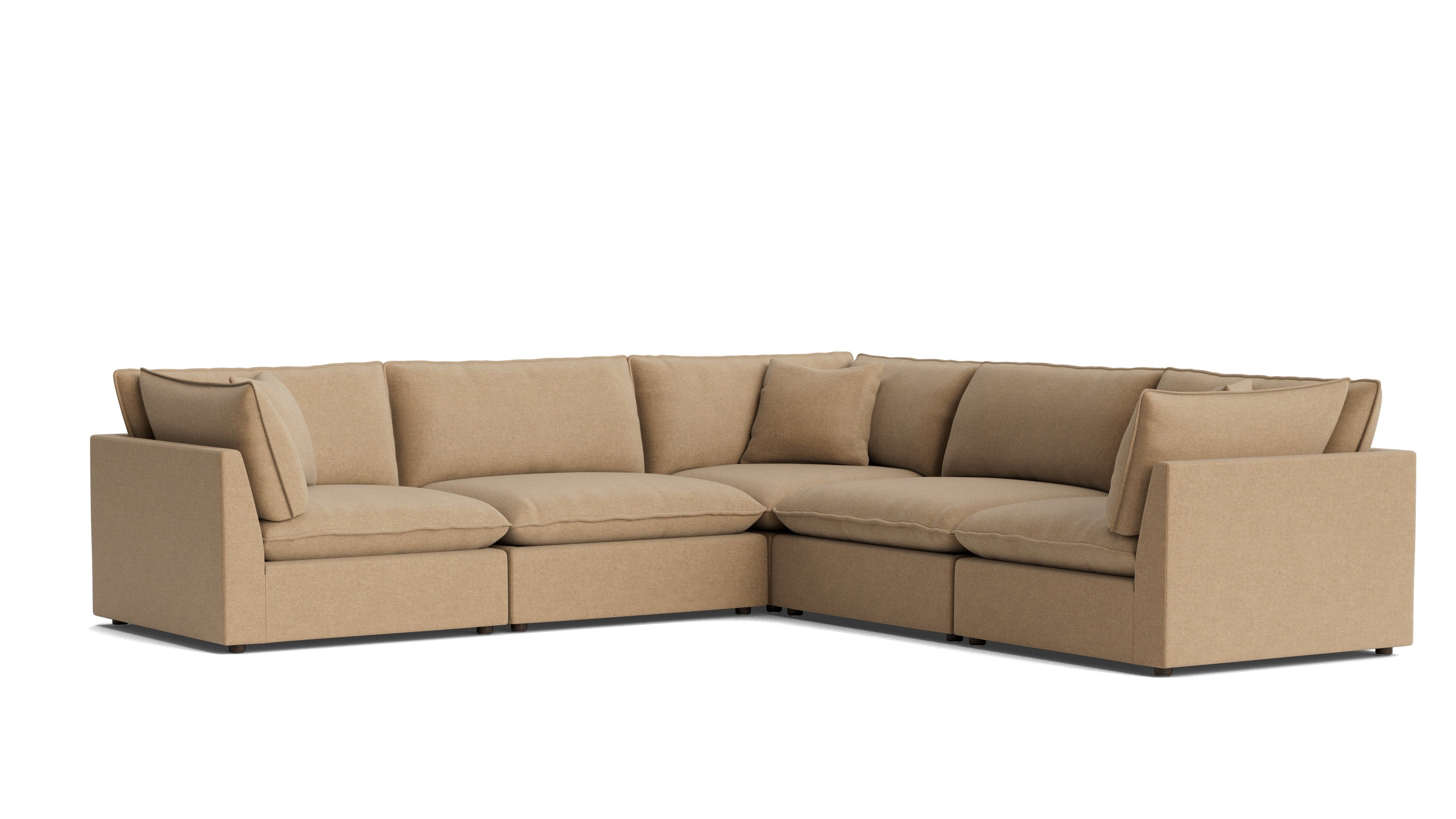Chill Time 5-Piece Modular Sectional Closed, Hazelnut
